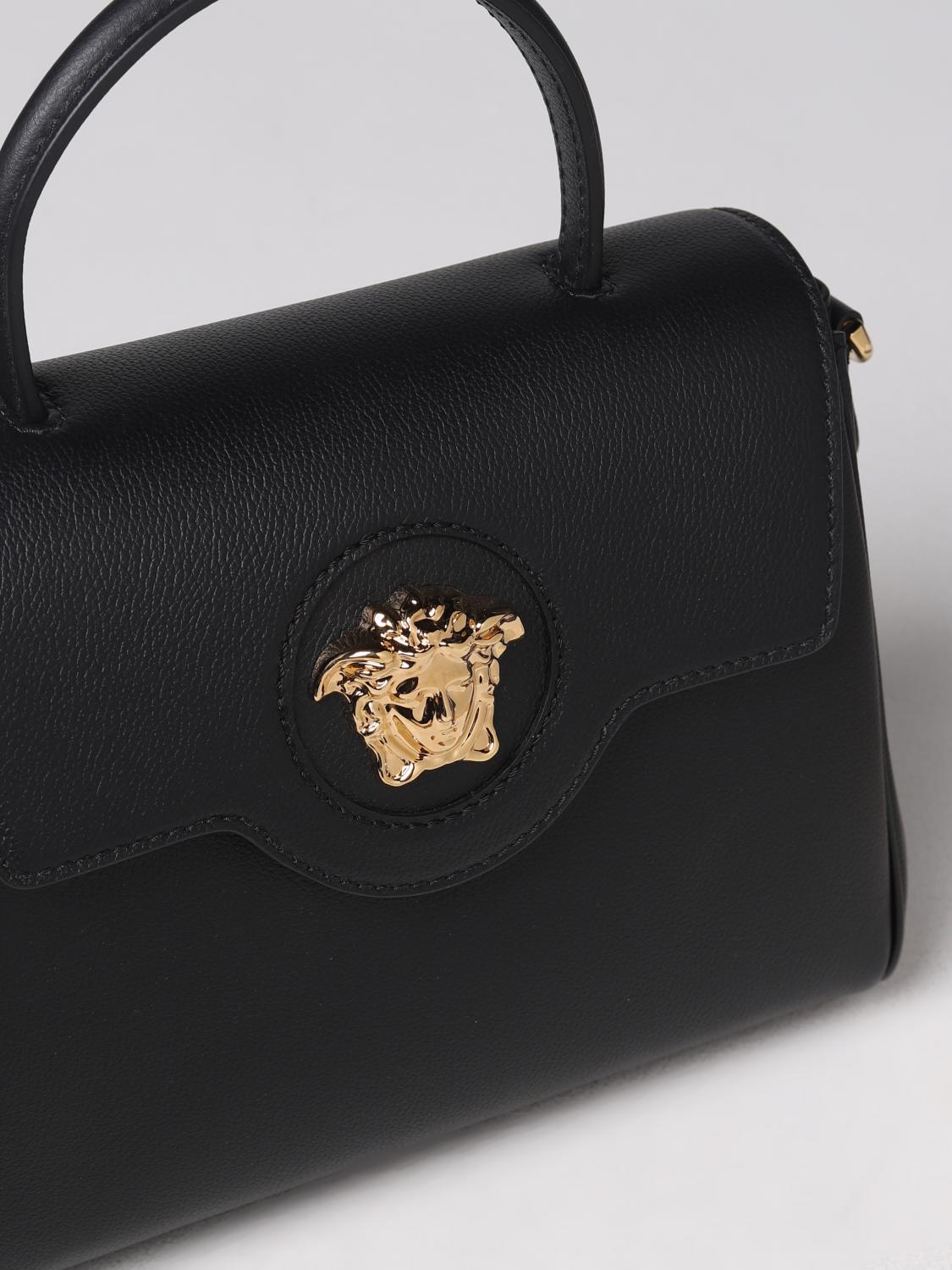 VERSACE HANDBAG: Versace bag in grained leather, Black - Img 5