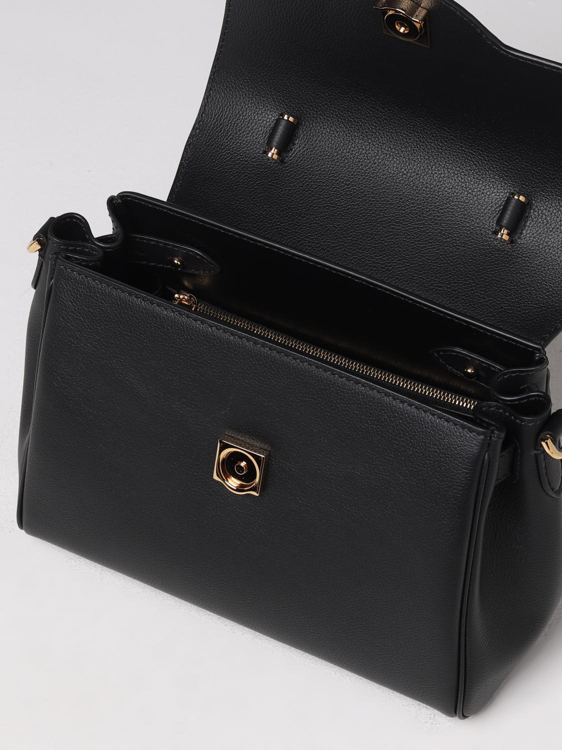 VERSACE HANDBAG: Versace bag in grained leather, Black - Img 6