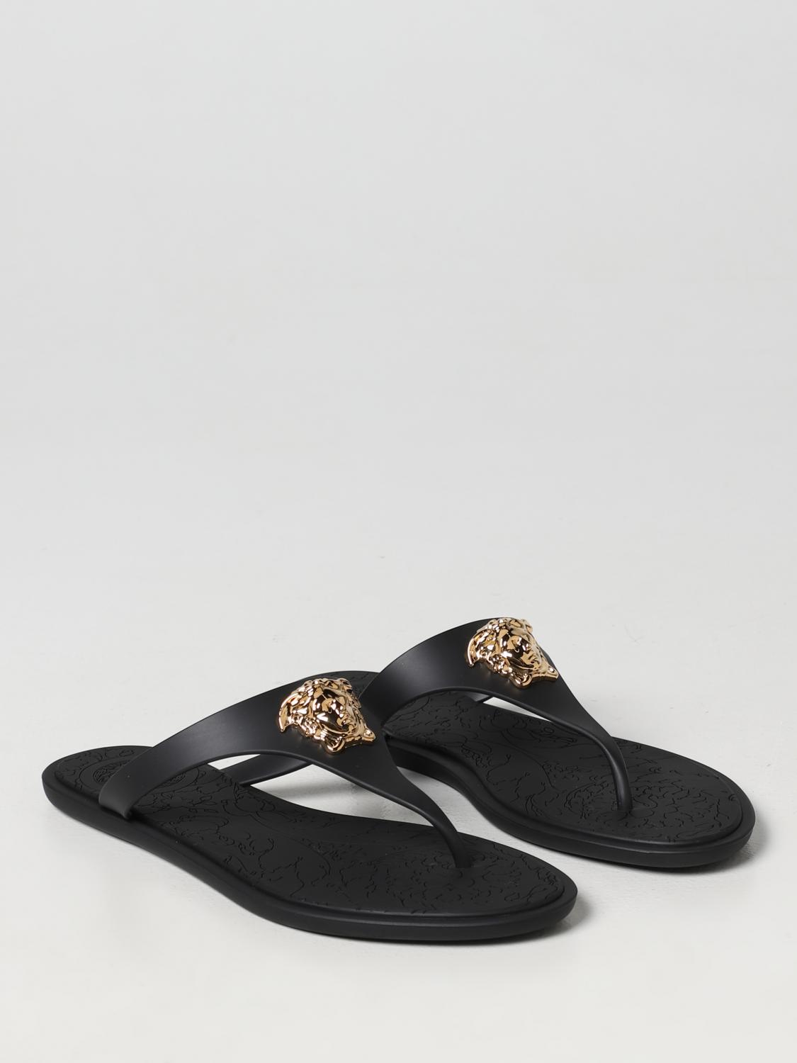 VERSACE SANDALIAS PLANAS: Zapatos mujer Versace, Negro - Img 2
