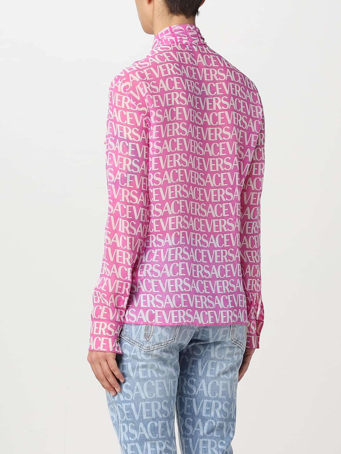VERSACE HEMDBLUSE: Hemdbluse damen Versace, Pink - Img 3