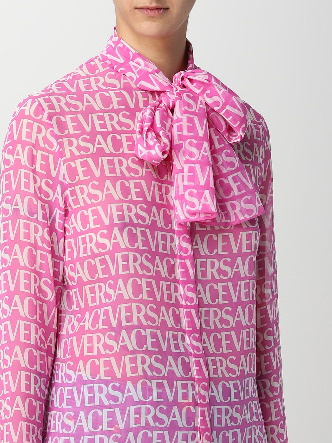VERSACE HEMDBLUSE: Hemdbluse damen Versace, Pink - Img 5