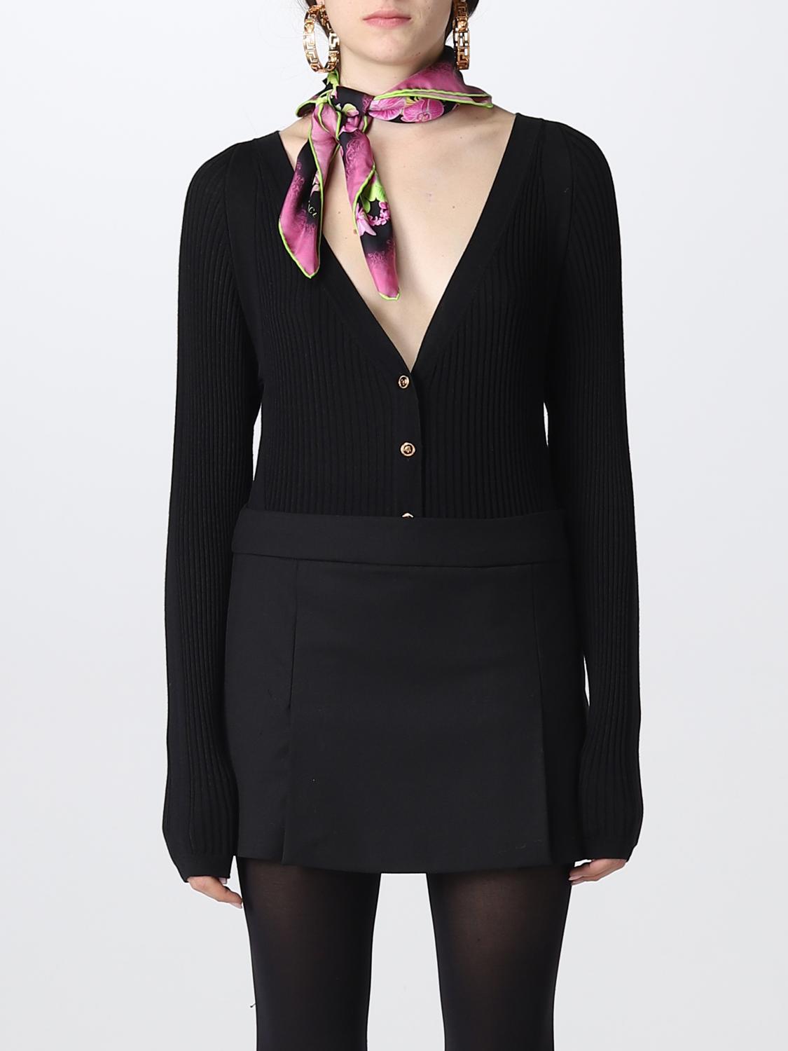 VERSACE FOULARD: Foulard Baroque Orchid Versace in seta, Nero - Img 2