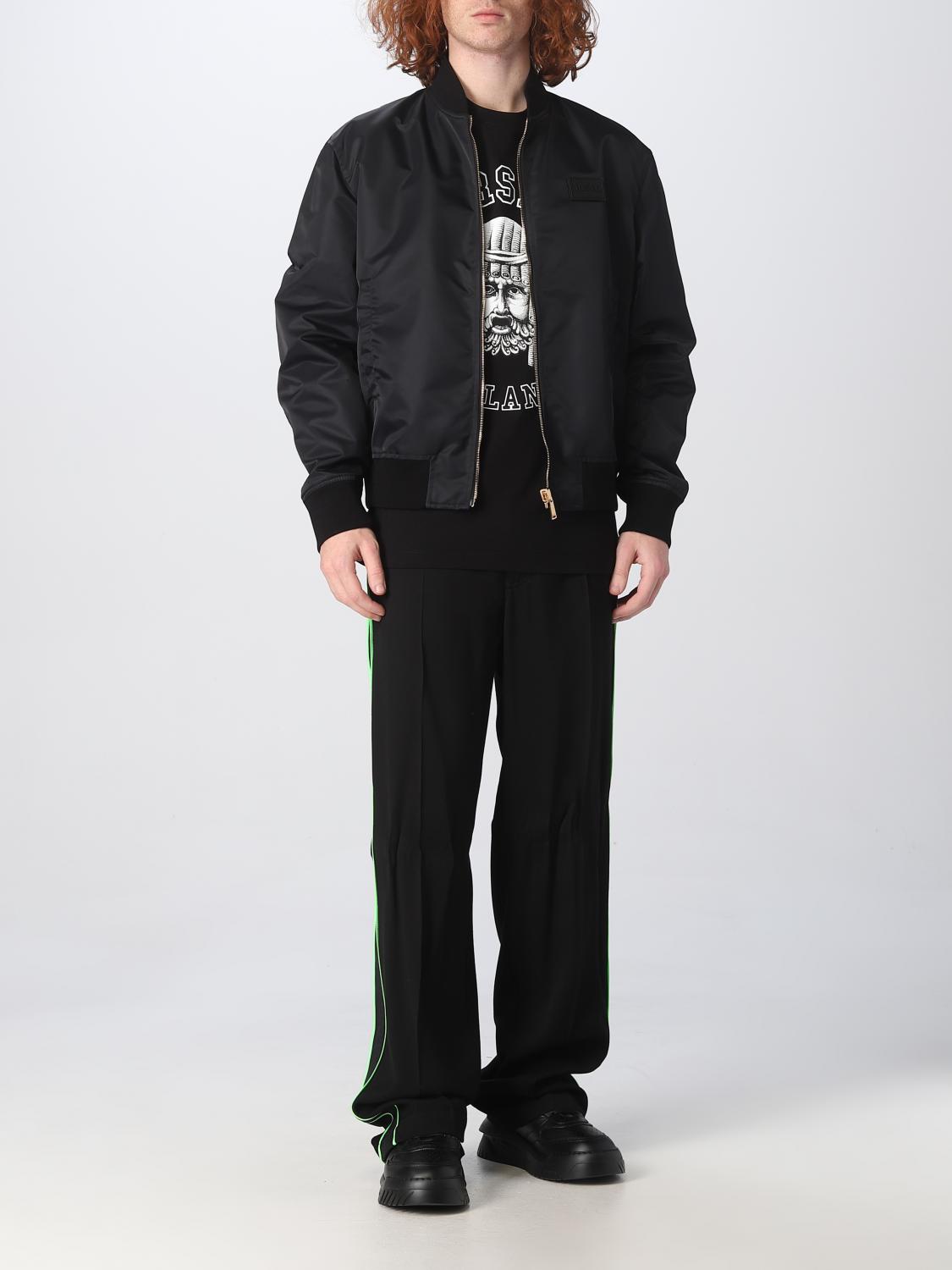 VERSACE JACKET: Versace bomber jacket in nylon, Navy - Img 2