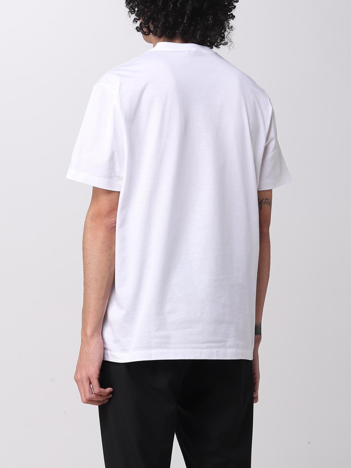VERSACE T-SHIRT: Versace cotton T-shirt with print, White - Img 3