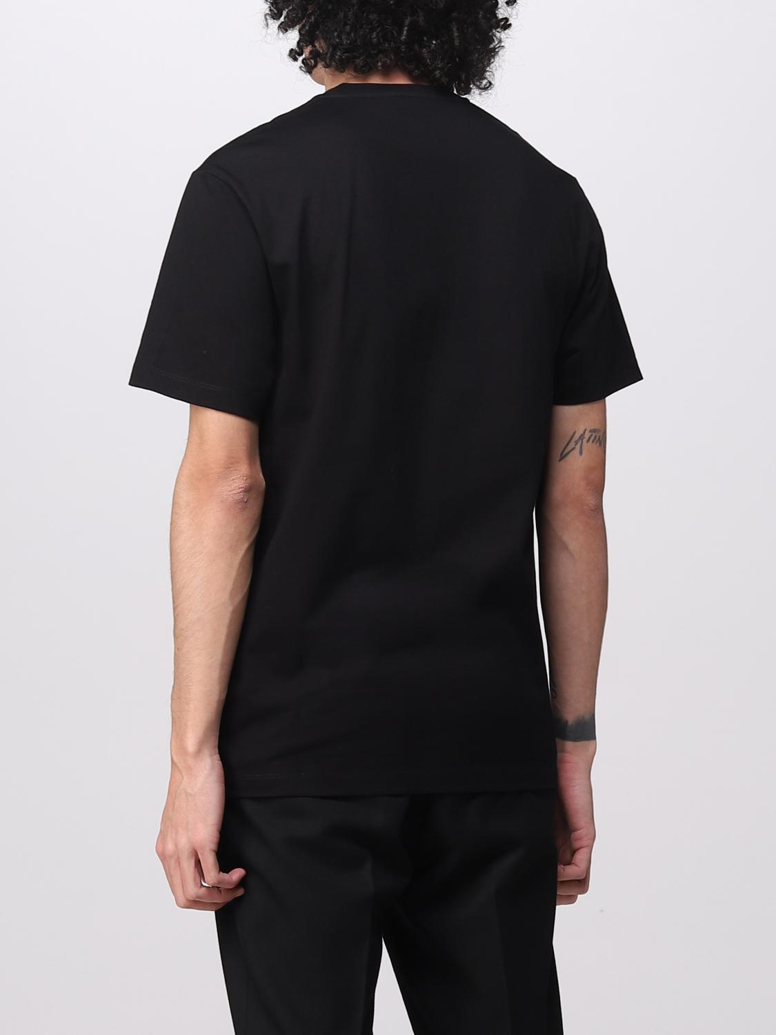 VERSACE T-SHIRT: Versace cotton T-shirt with print, Black - Img 3
