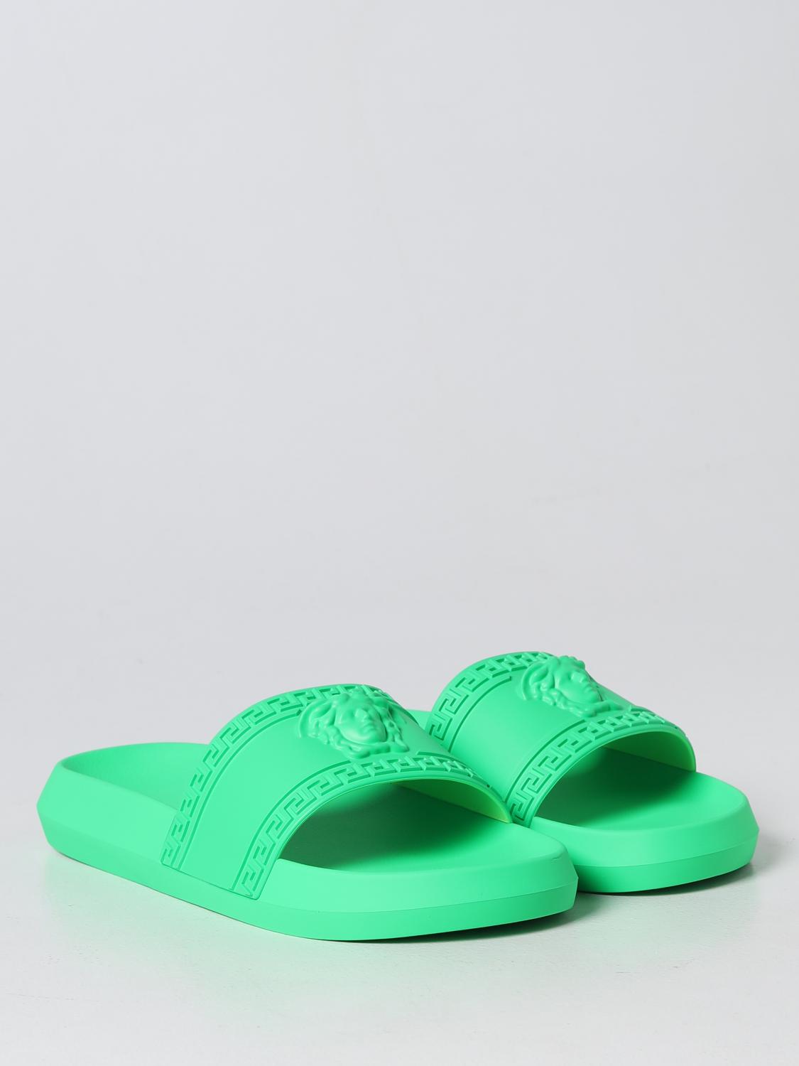 Versace sliders in rubber - Green | 10087331A07016 | GIGLIO.COM display picture 2