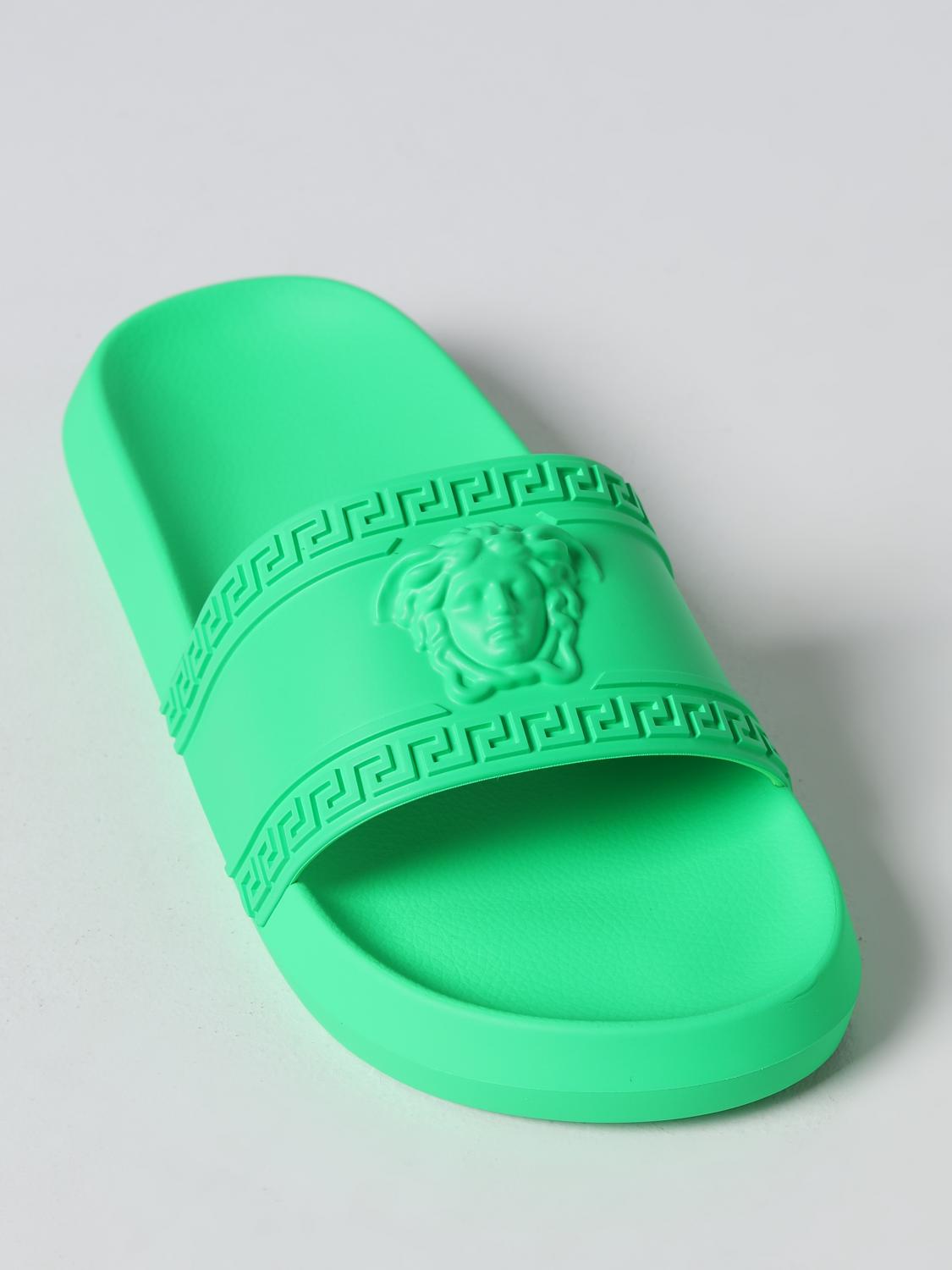Versace sliders in rubber - Green | 10087331A07016 | GIGLIO.COM display picture 1