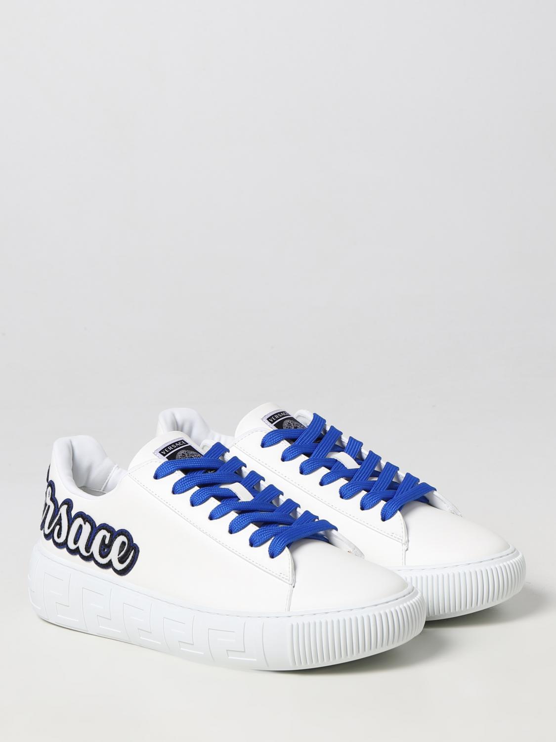 VERSACE SNEAKERS: Sneakers Versace in pelle, Bianco - Img 2