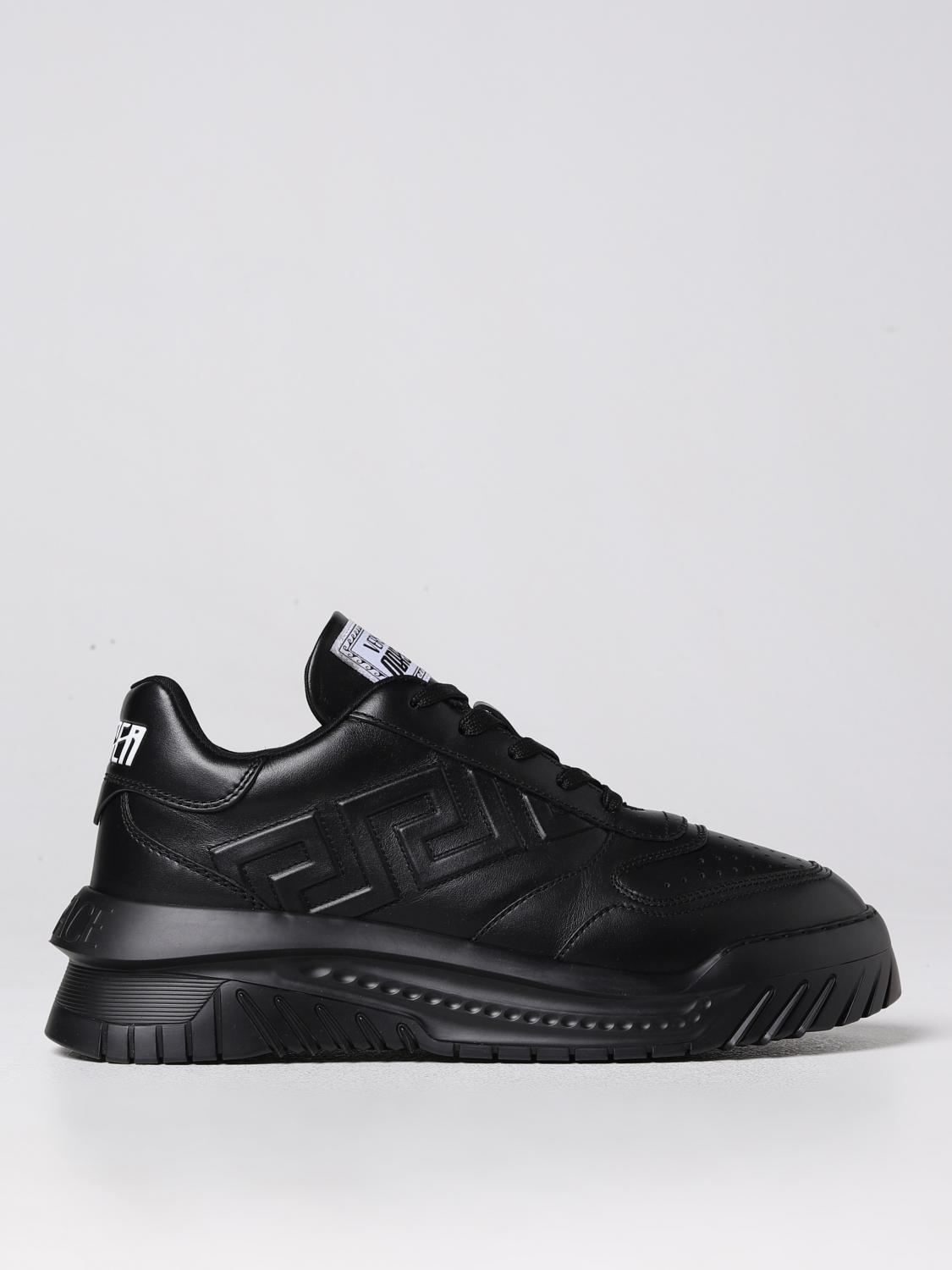 VERSACE SNEAKERS: Sneakers Odissea Versace in pelle liscia, Nero - Img 1