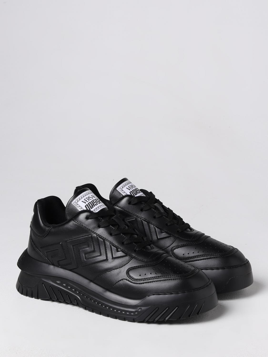 VERSACE SNEAKERS: Sneakers Odissea Versace in pelle liscia, Nero - Img 2
