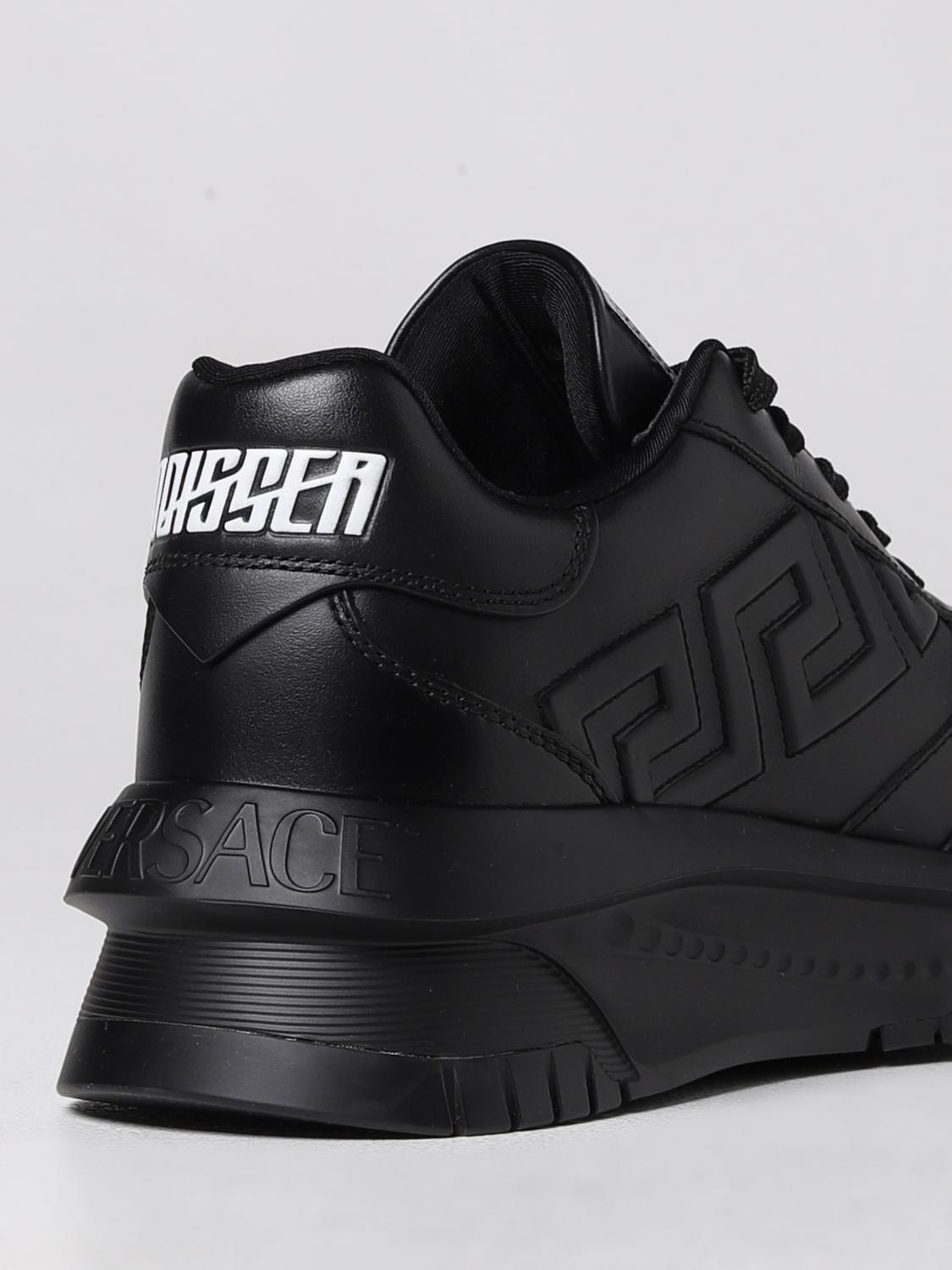 VERSACE SNEAKERS: Sneakers Odissea Versace in pelle liscia, Nero - Img 3