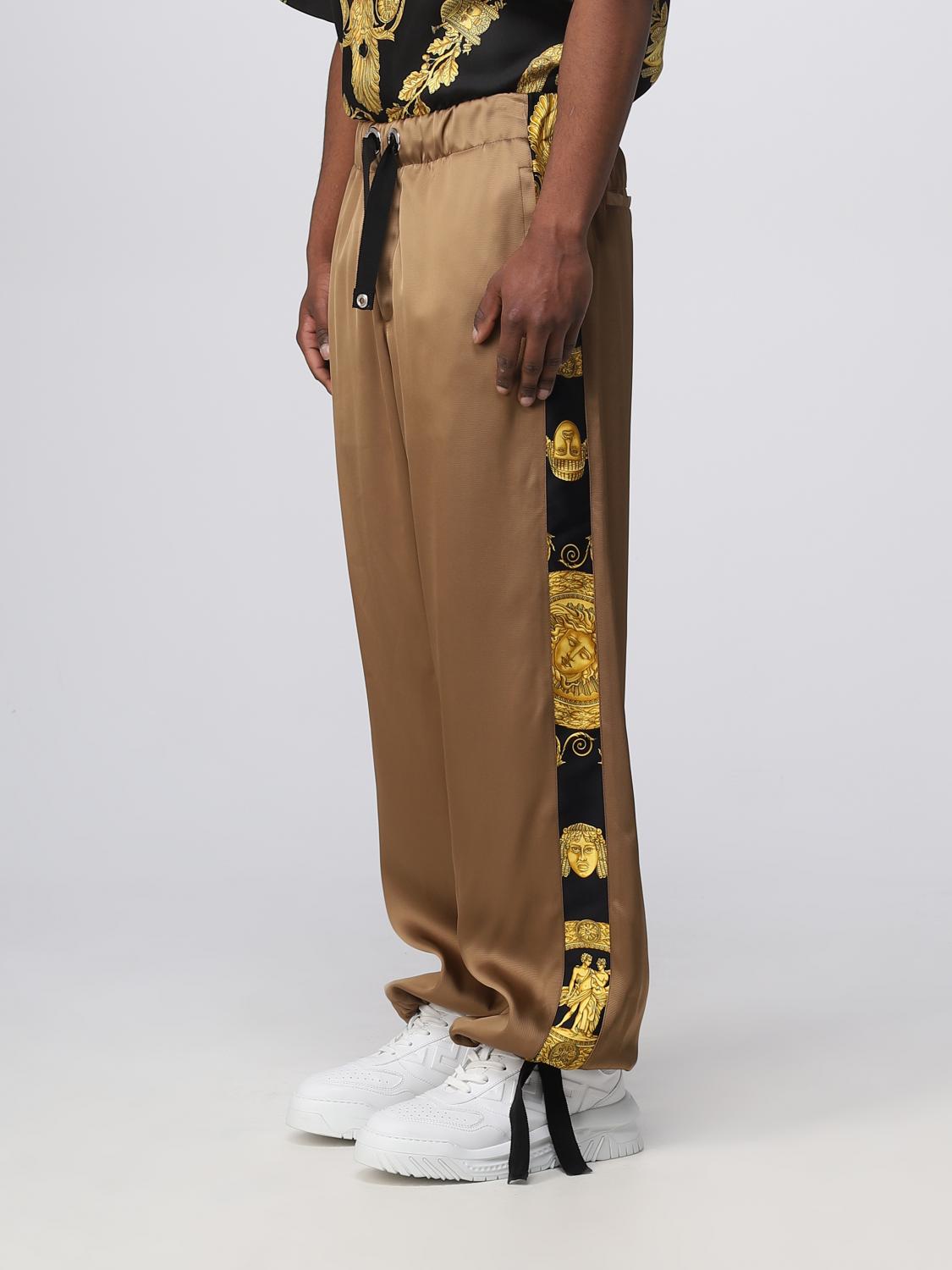 VERSACE PANTS: Maschere Baroque Versace pants in twill, Dark - Img 4