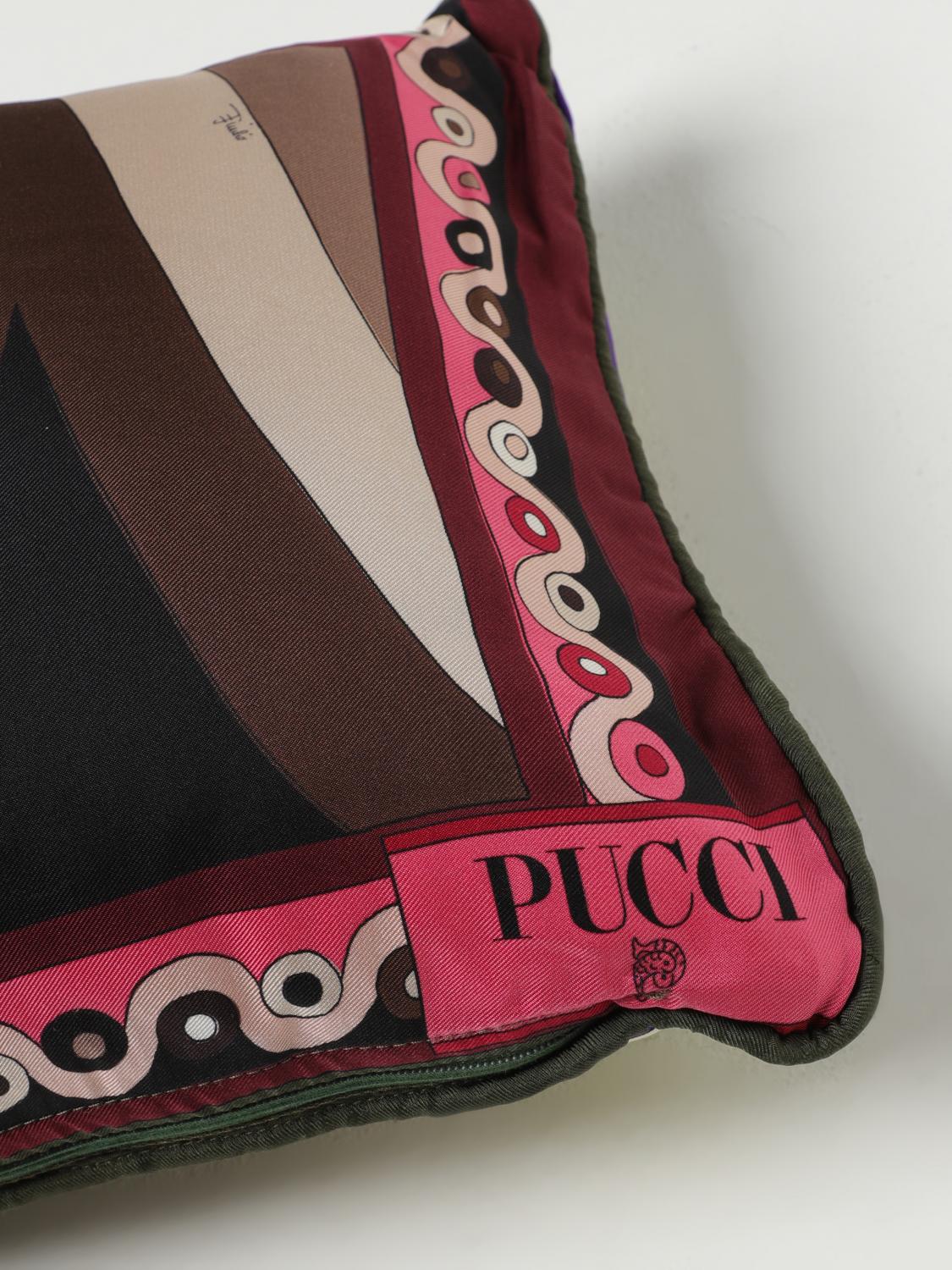 PUCCI CUSCINI: Cuscino Pucci in seta con stampa piazzata, Rosa - Img 4