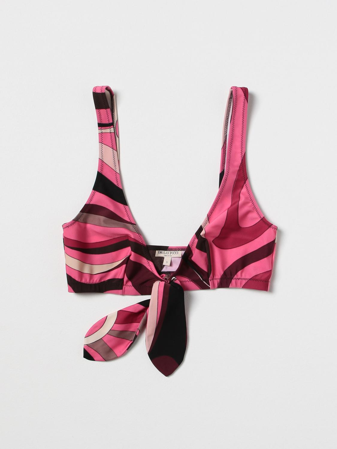 PUCCI COSTUME: Top Bikini Pucci in lycra, Rosa - Img 2