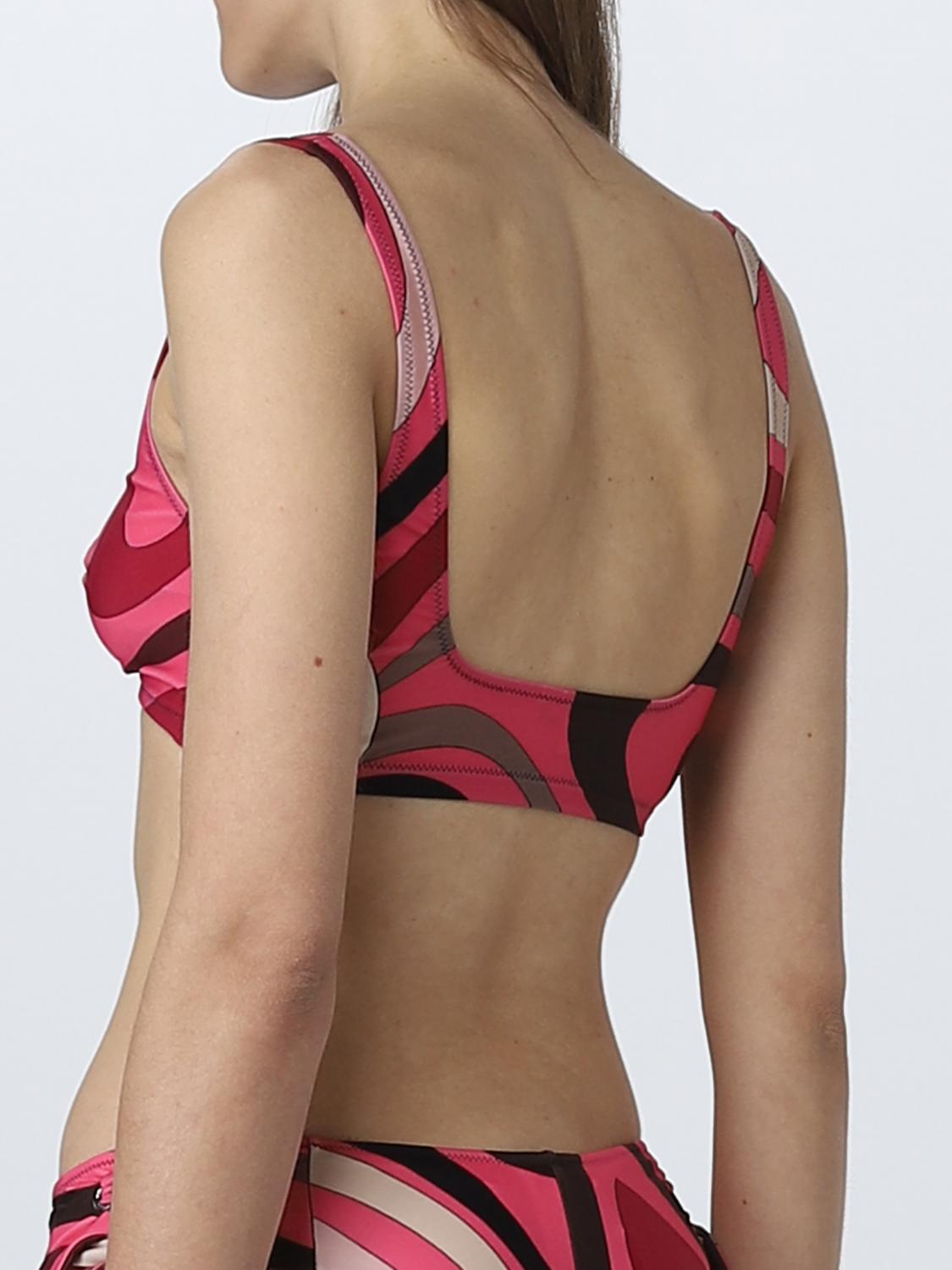 PUCCI COSTUME: Top Bikini Pucci in lycra, Rosa - Img 3