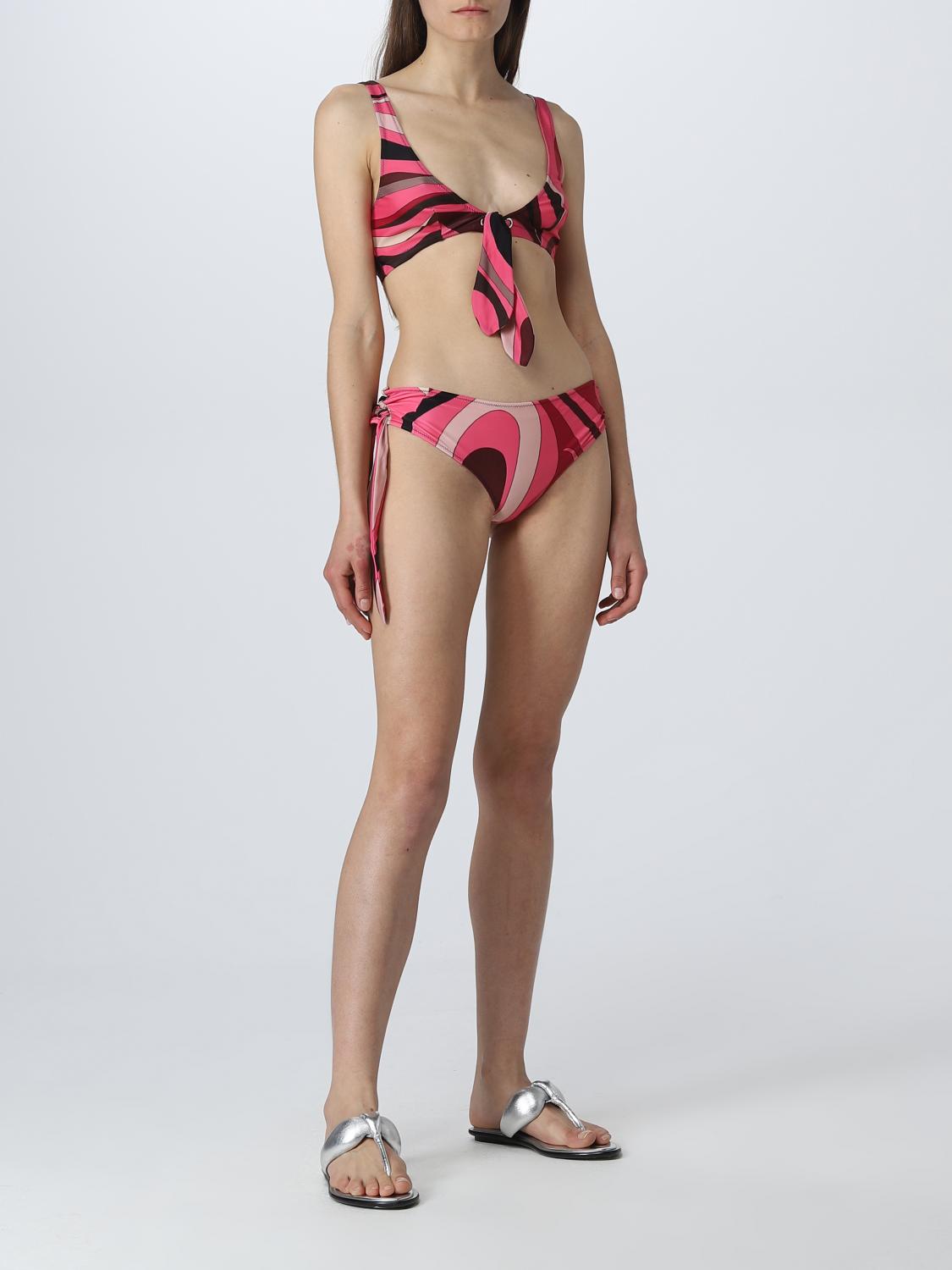 PUCCI COSTUME: Top Bikini Pucci in lycra, Rosa - Img 5