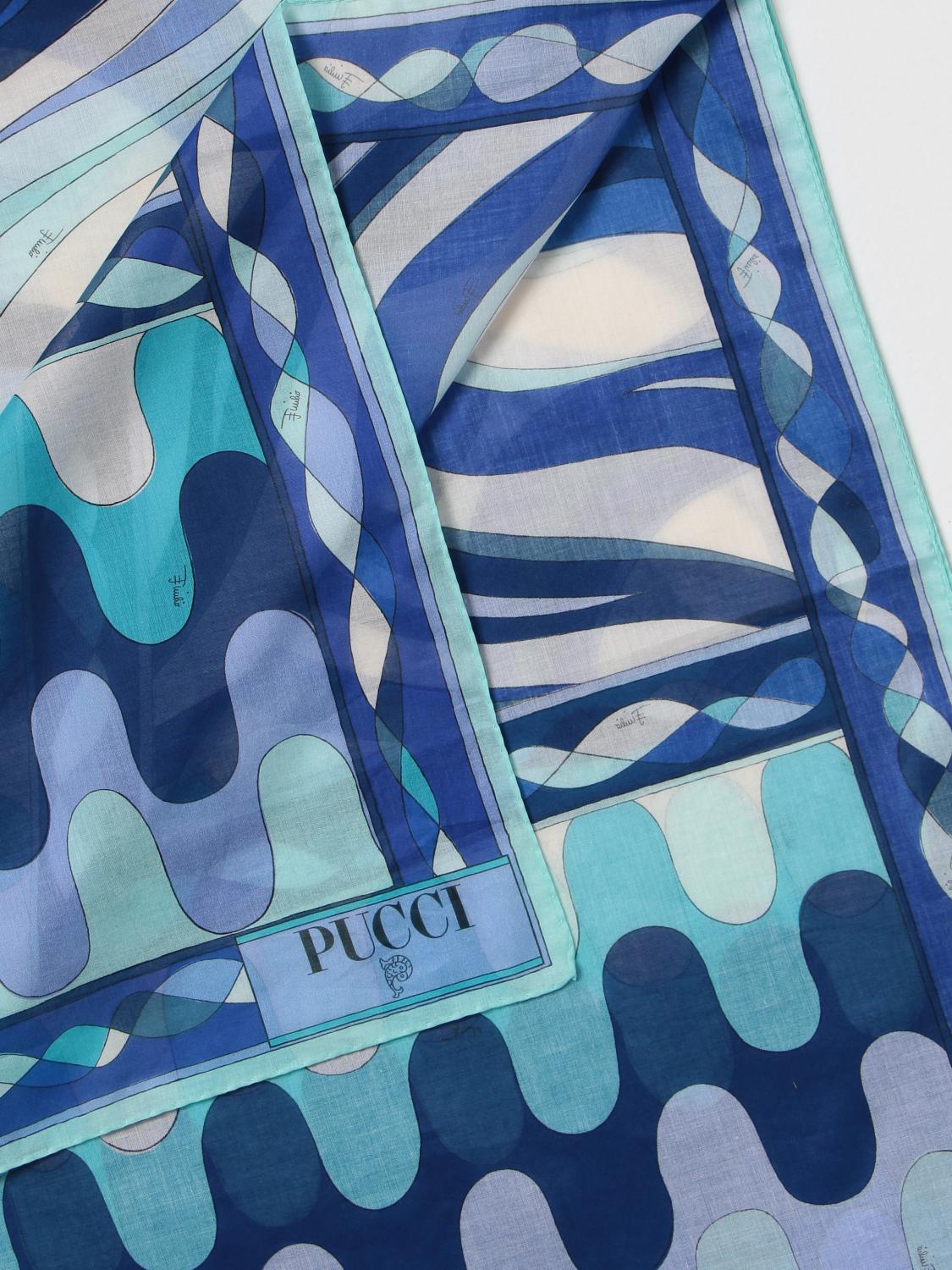PUCCI PAREO: Pareo Capri Pucci in cotone stampato, Blue - Img 2