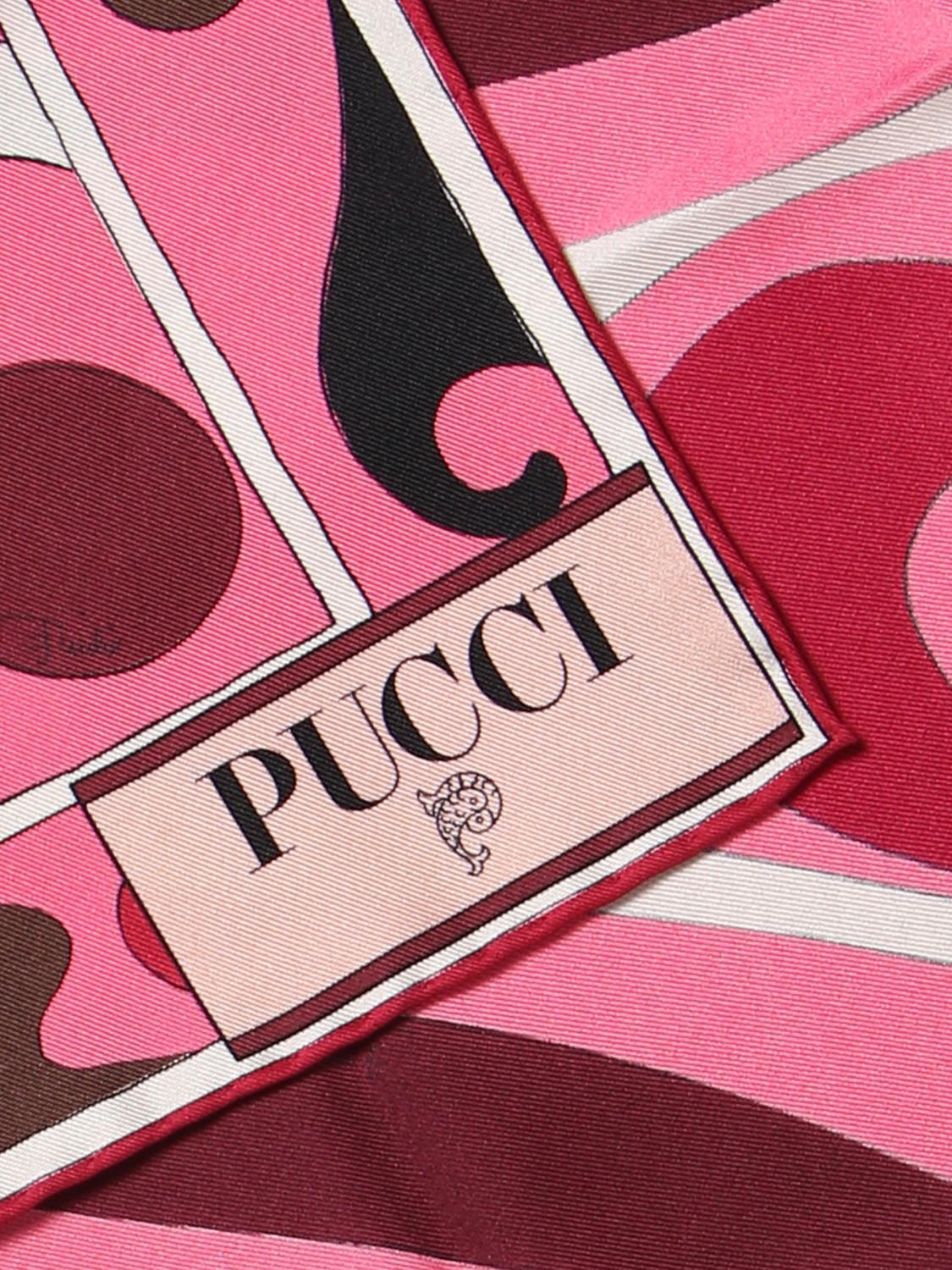 PUCCI FOULARD: Foulard Capri Pucci in seta stampata, Rosa - Img 3