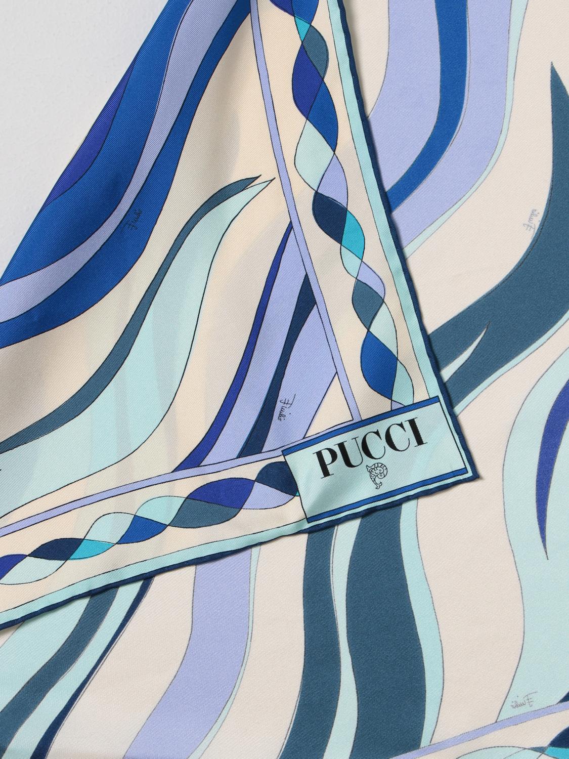 PUCCI FOULARD: Foulard donna Pucci, Blue - Img 3