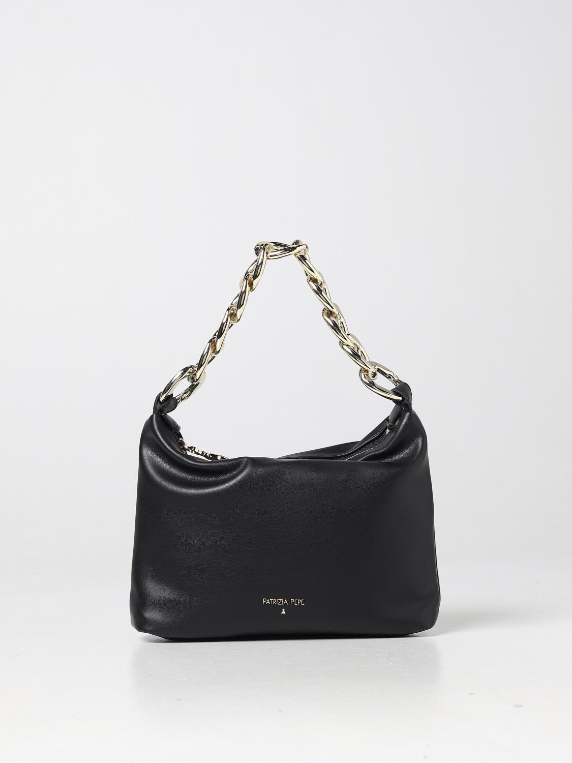 PATRIZIA PEPE BORSA A SPALLA: Borsa Patrizia Pepe in nappa sintetica, Nero - Img 1