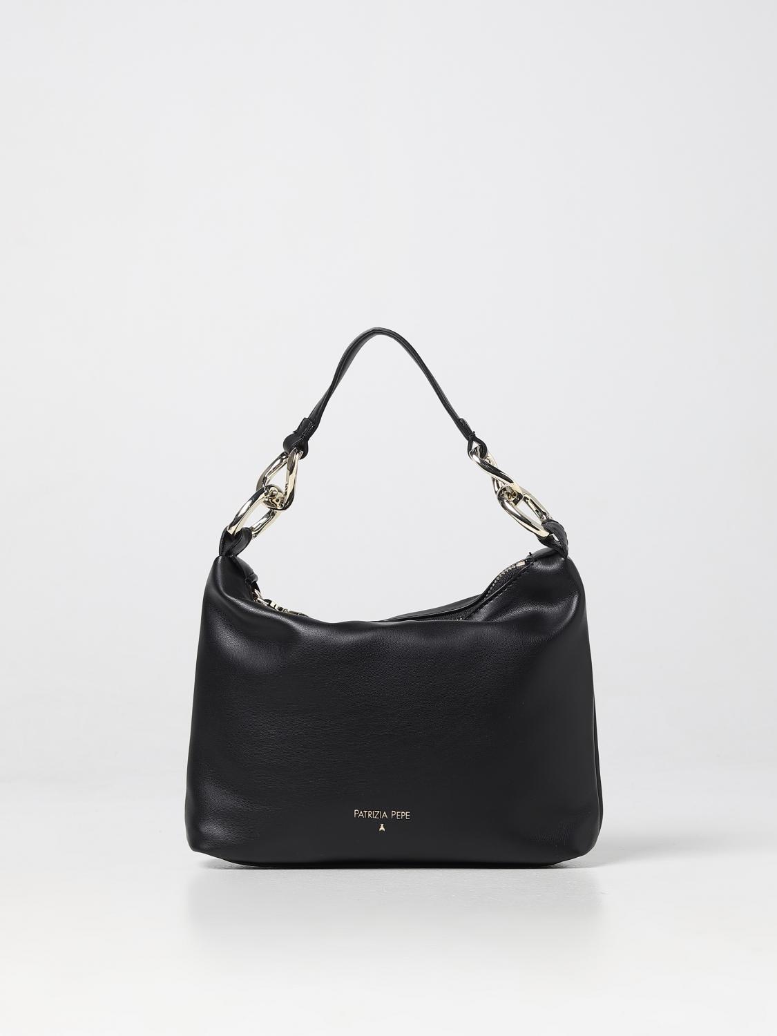 PATRIZIA PEPE BORSA A SPALLA: Borsa Patrizia Pepe in nappa sintetica, Nero - Img 3