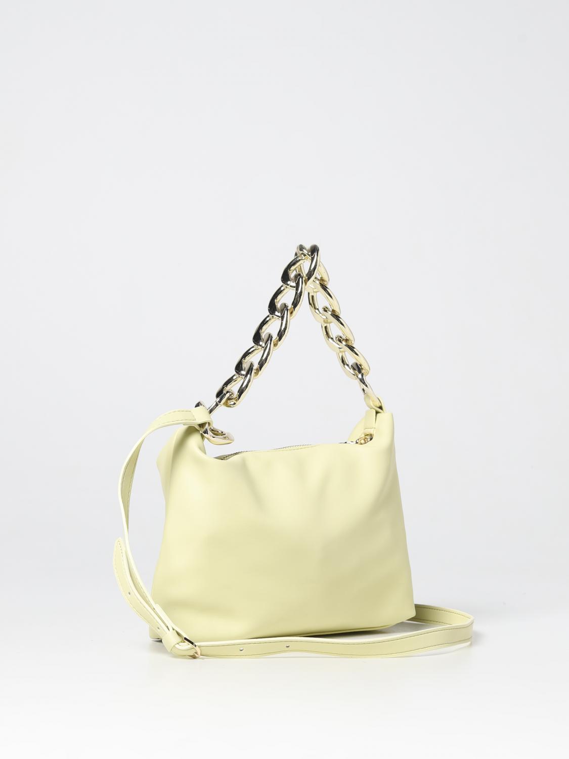 PATRIZIA PEPE BORSA A SPALLA: Borsa Patrizia Pepe in nappa sintetica, Giallo - Img 2