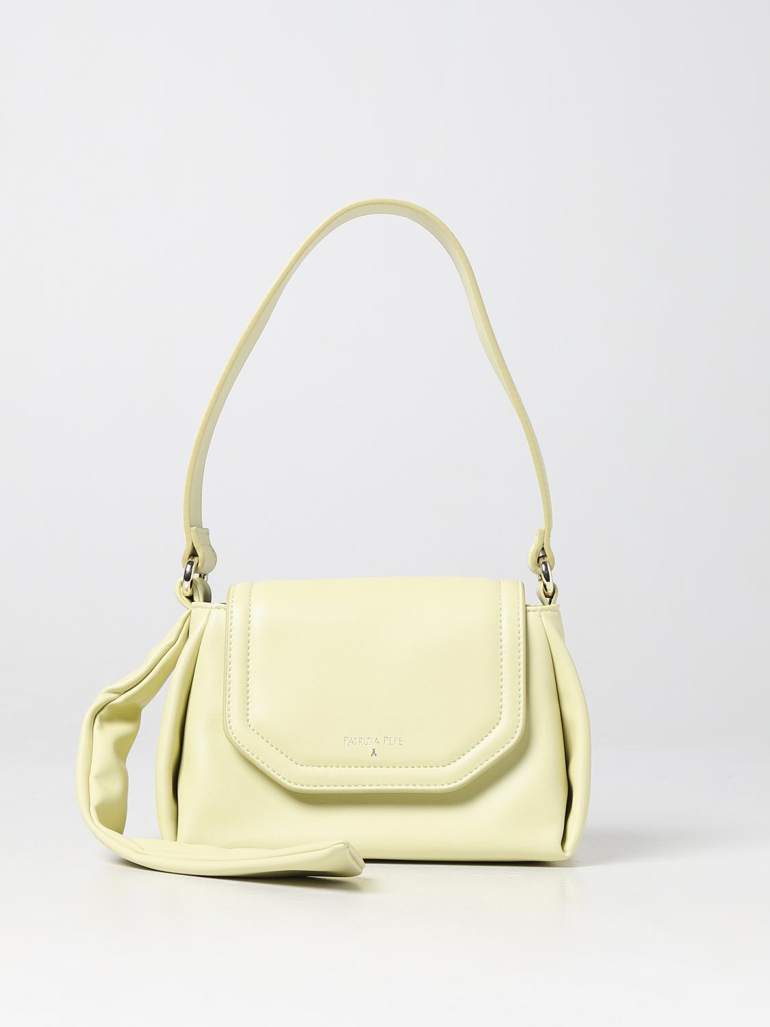 PATRIZIA PEPE BORSA A SPALLA: Borsa Patrizia Pepe in pelle sintetica, Giallo - Img 1