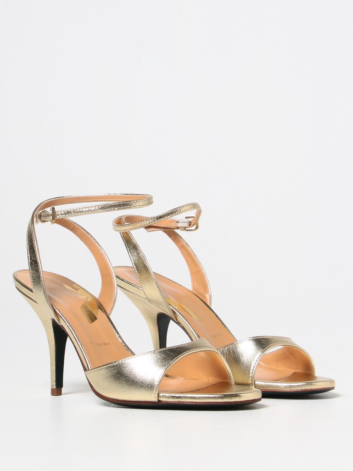 PATRIZIA PEPE SANDALEN MIT ABSATZ: Schuhe damen Patrizia Pepe, Gold - Img 2