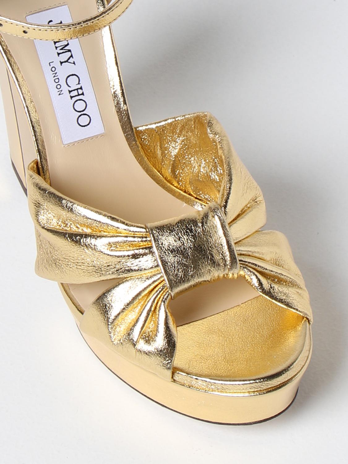 jimmy choo ゴールドラメ ハイヒール サンダル JIMMY CHOO ゴールド