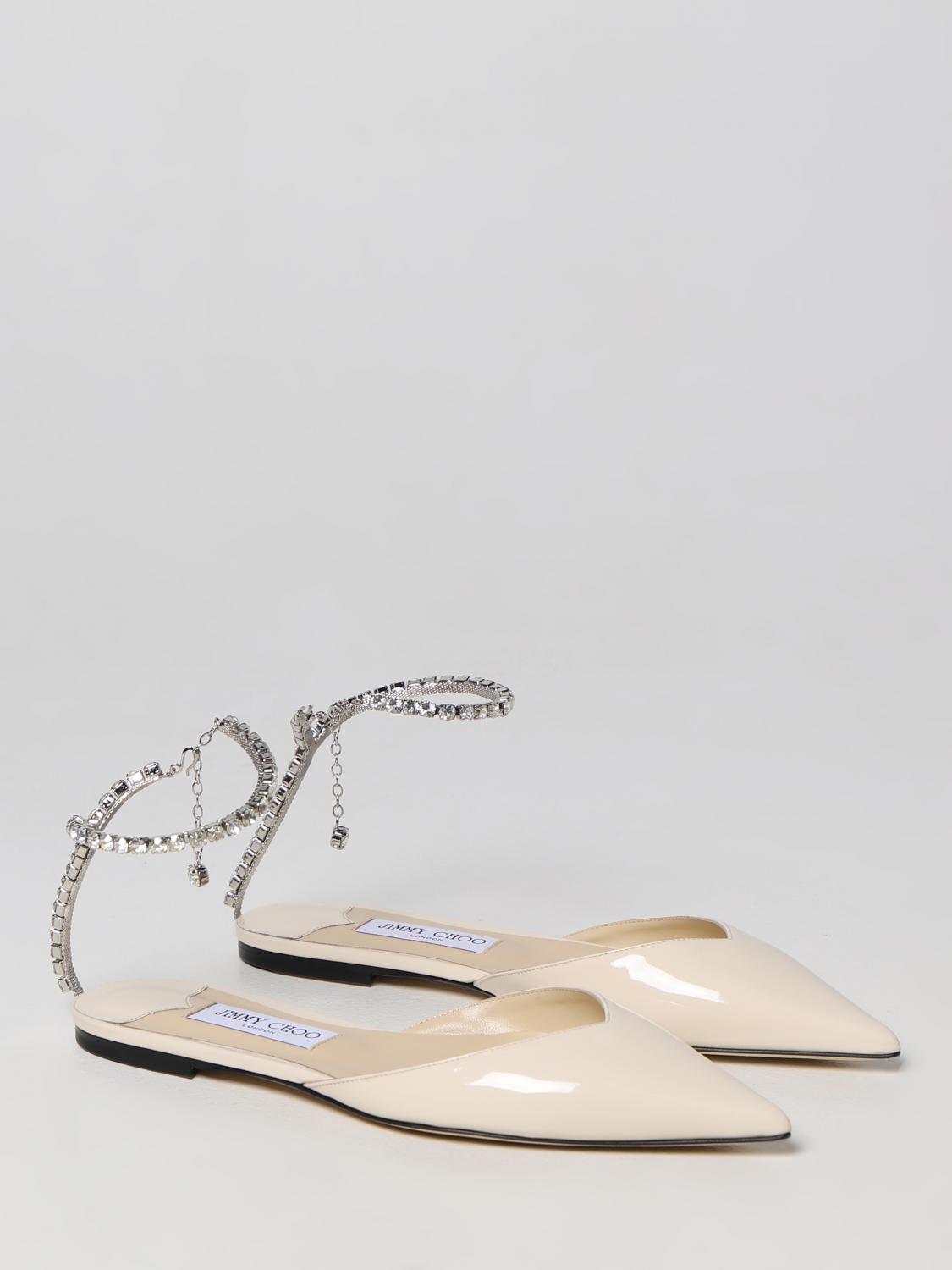 JIMMY CHOO BALLERINE: Ballerina Saeda Jimmy Choo in vernice, Burro - Img 2