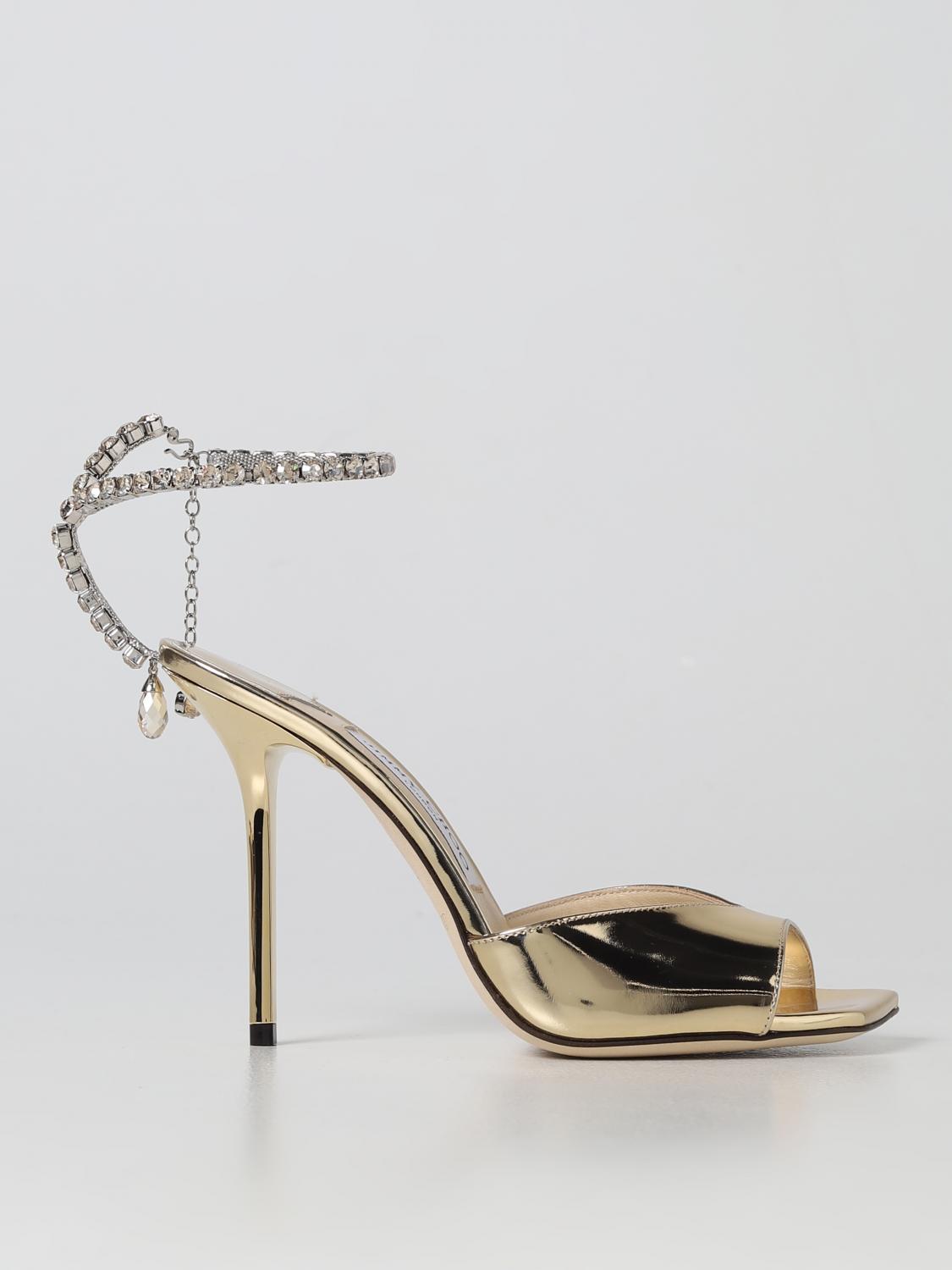 【関税込み】Jimmy Choo ゴールド Saeda 125 ヒールサンダル SAEDASANDALBH85BGH_000784_SIDE
