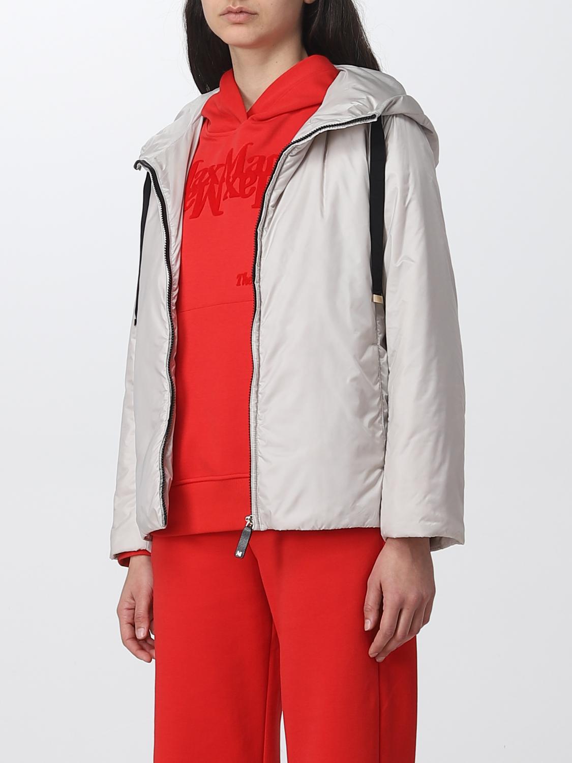 MAX MARA THE CUBE GIACCA: Giacca con cappuccio Max Mara The Cube, Ghiaccio - Img 4
