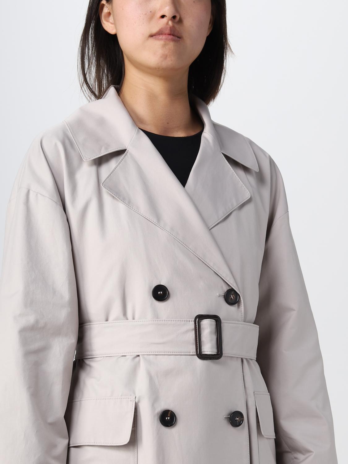 アウターその他 MAX MARA THE CUBE Woman Trench coat Beige 2390210537600 002 Max Mara The Cube Outlet: Coat woman - Yellow Cream | Max