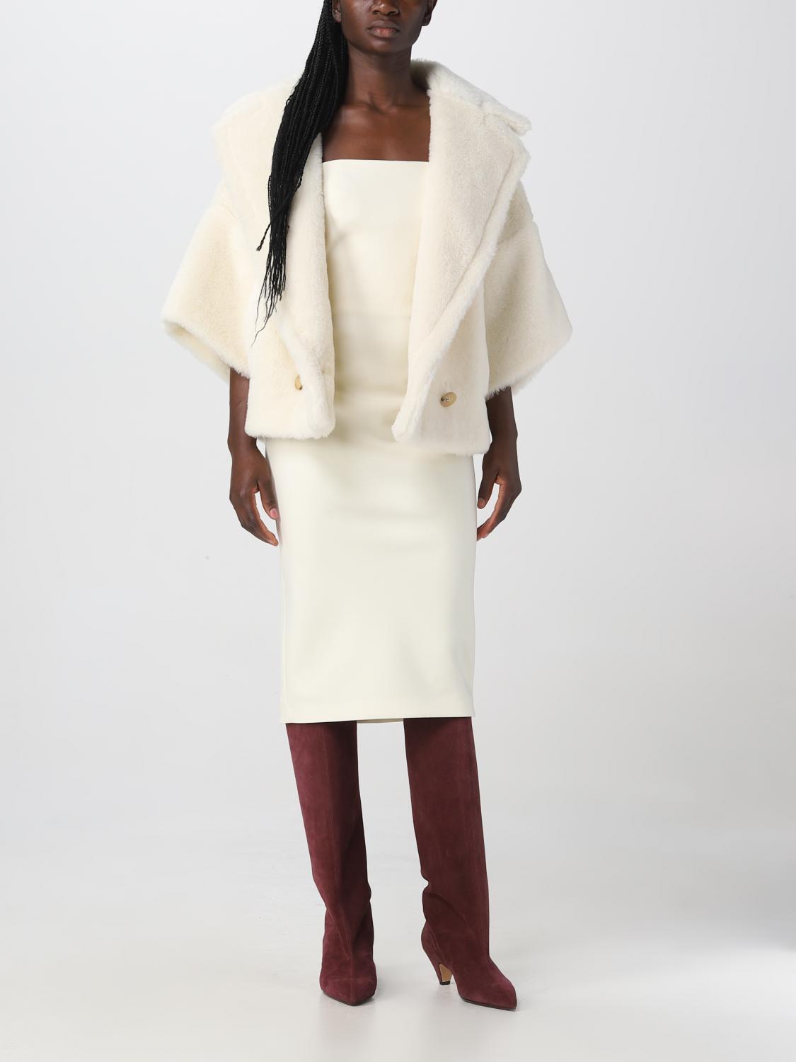 MAX MARA COAT: Max Mara wool blend caban, White - Img 2