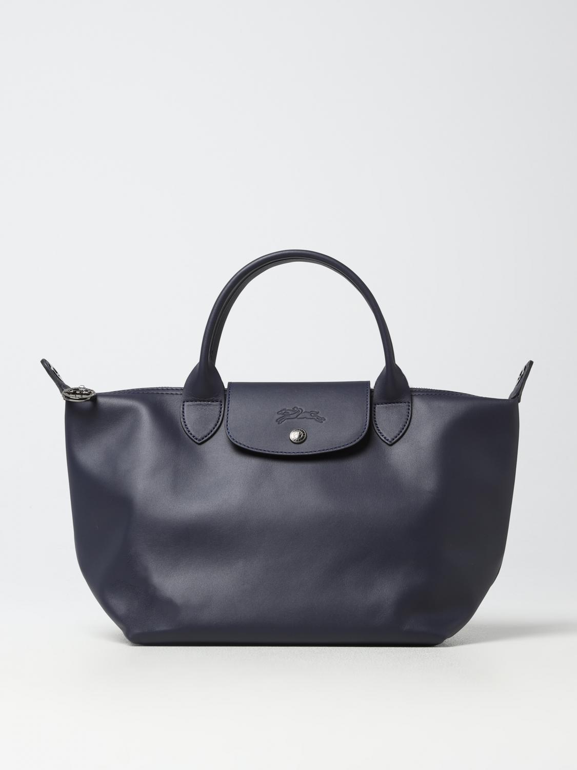 Sac Porté épaule Sac Longchamp Bleu Marine Cuir LONGCHAMP: Sac