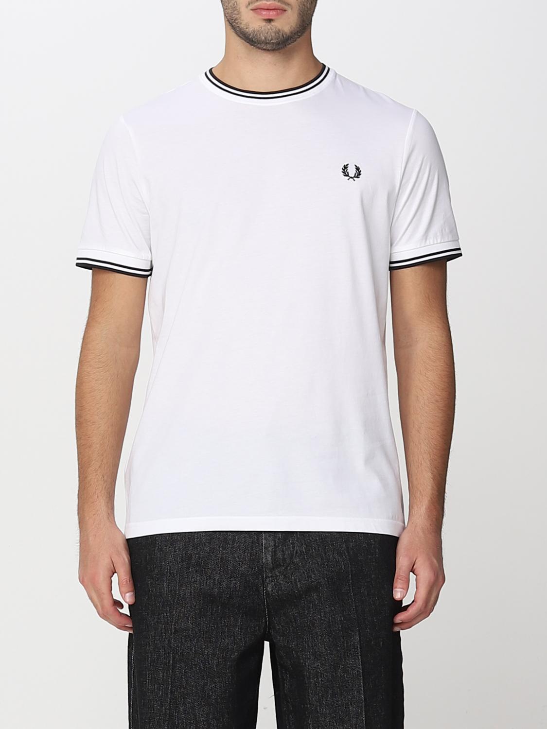 FRED PERRY T-SHIRT: T-shirt Fred Perry in cotone, Bianco - Img 1