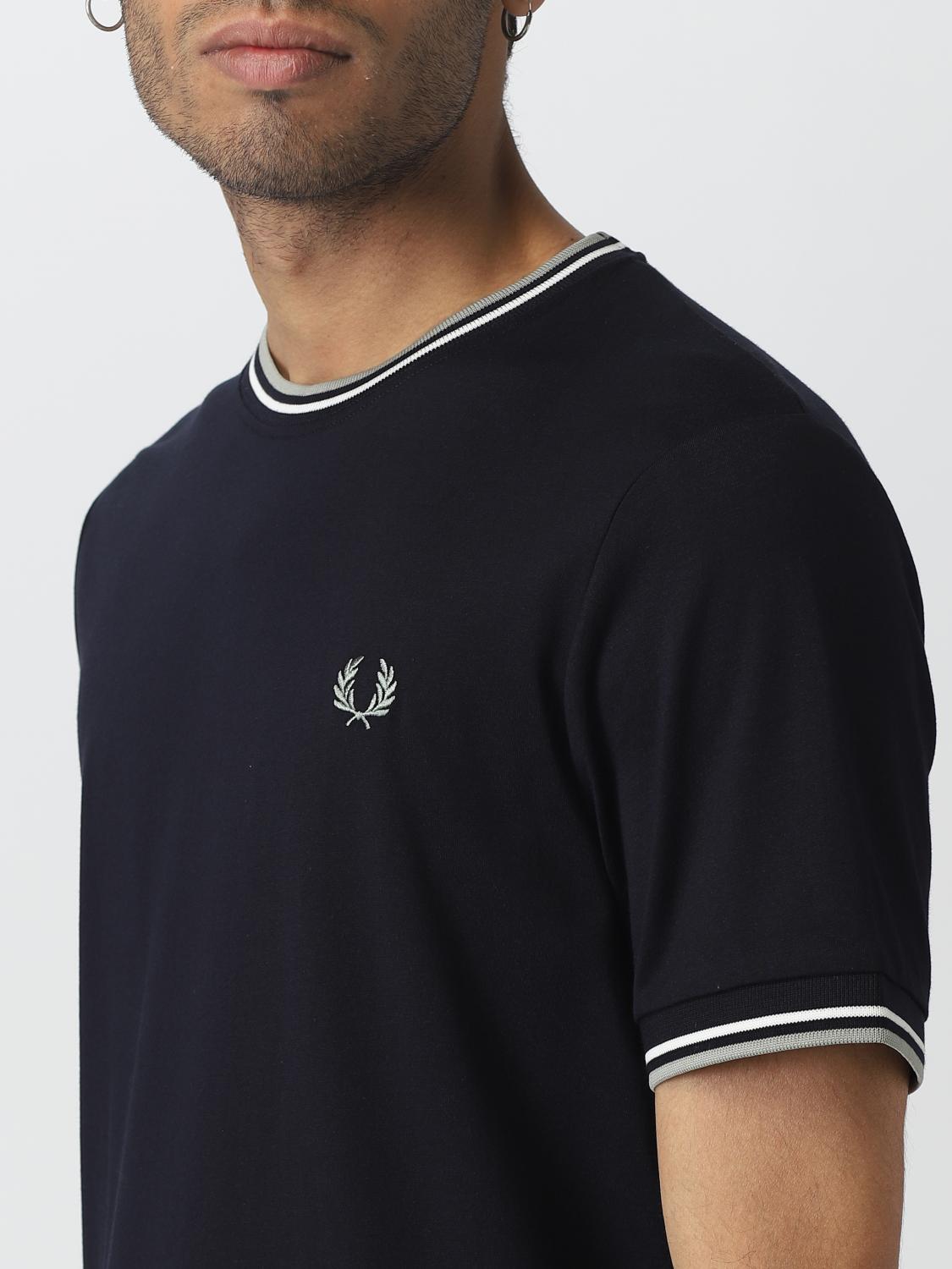 FRED PERRY T-SHIRT: T-shirt men Fred Perry, Blue - Img 3