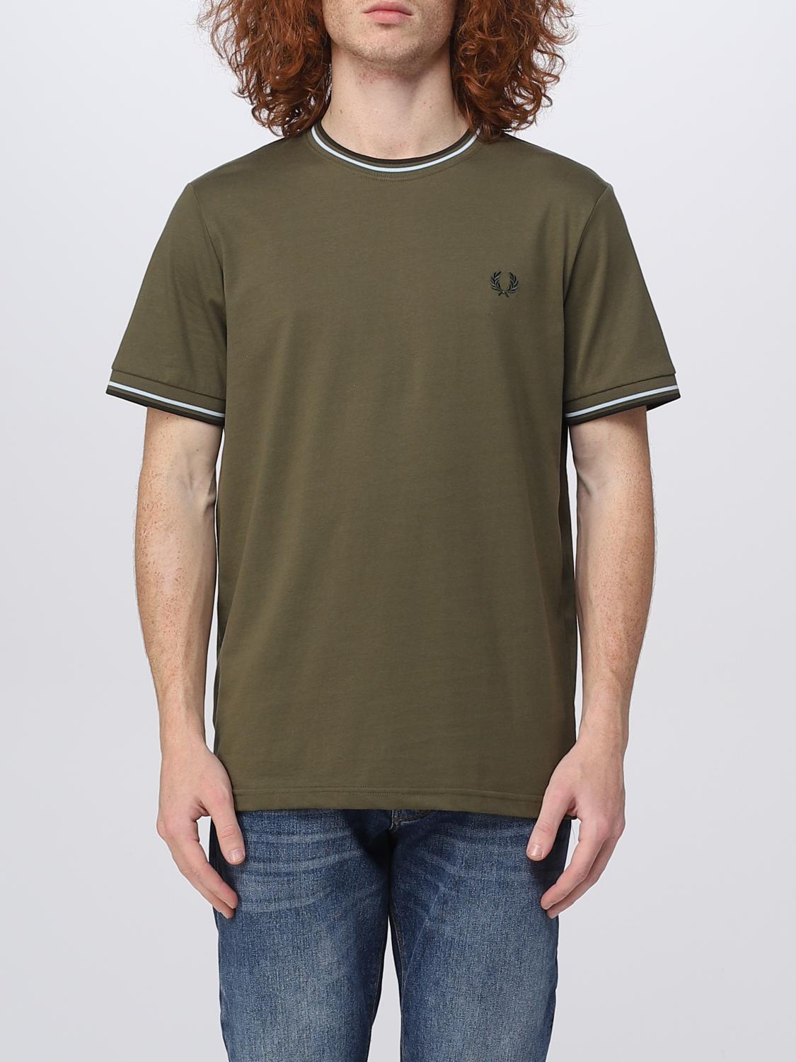 FRED PERRY T-SHIRT: T-shirt men Fred Perry, Green - Img 1