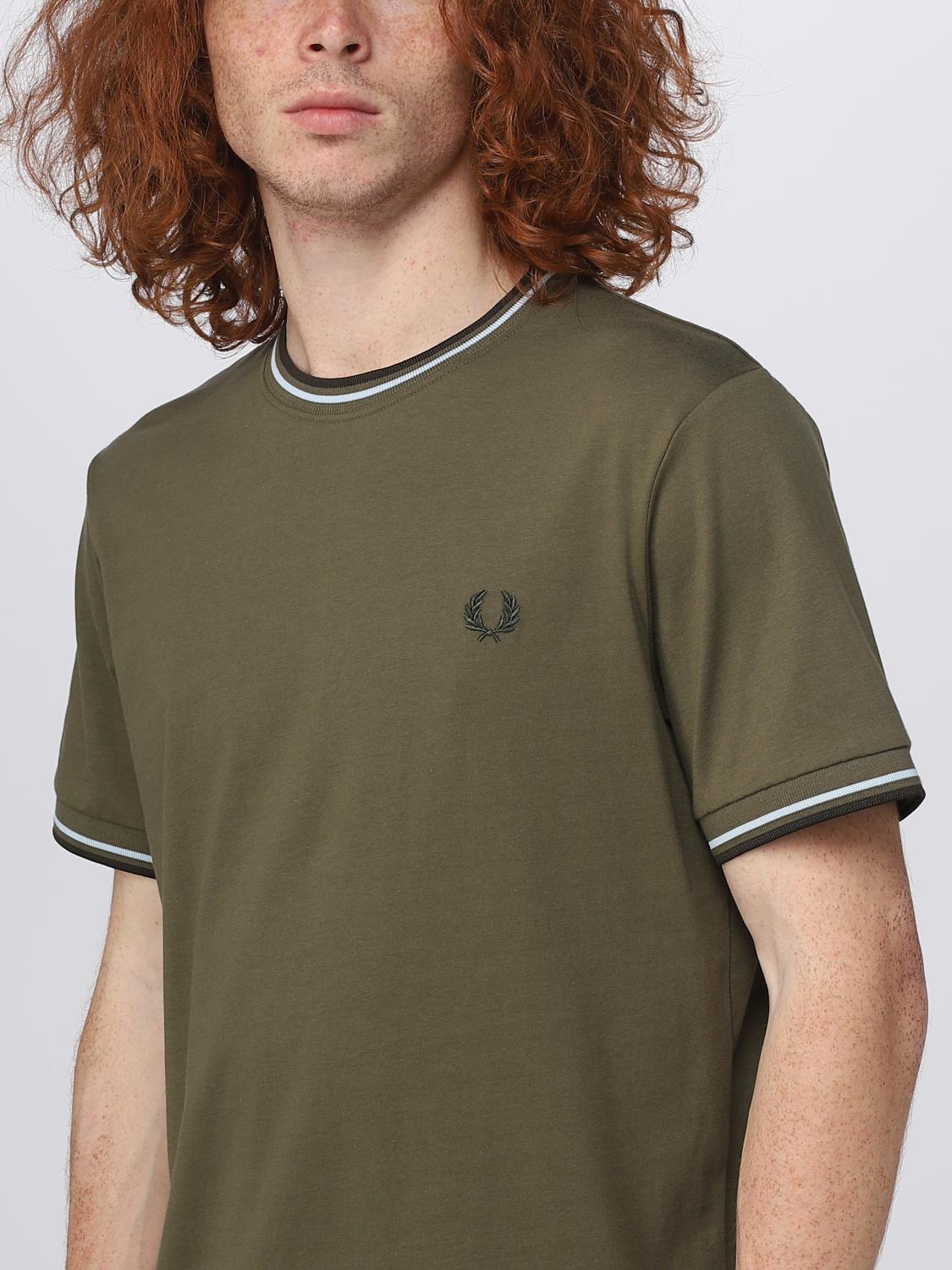 FRED PERRY T-SHIRT: T-shirt men Fred Perry, Green - Img 3