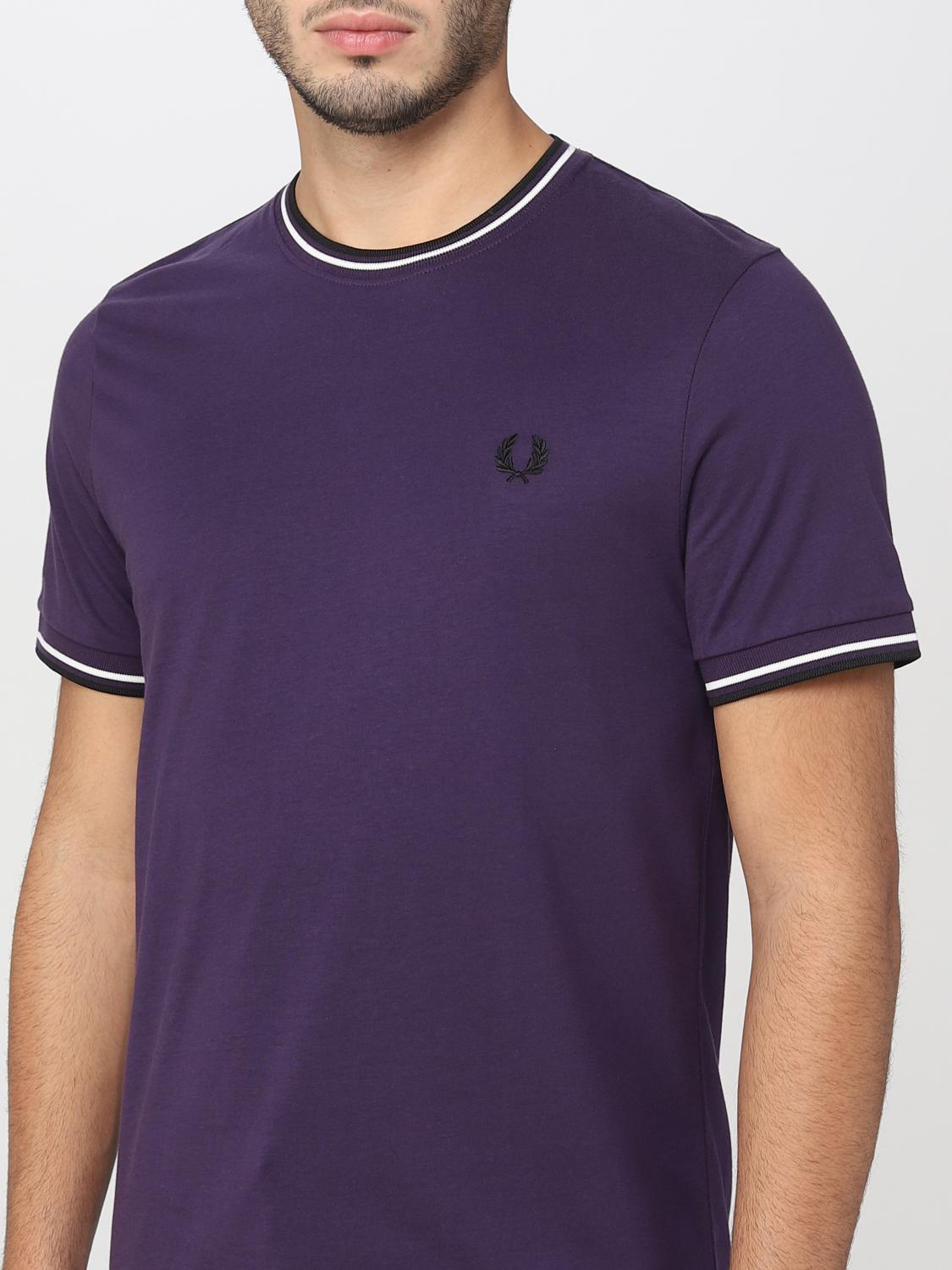 FRED PERRY T-SHIRT: T-shirt herren Fred Perry, Violett - Img 3