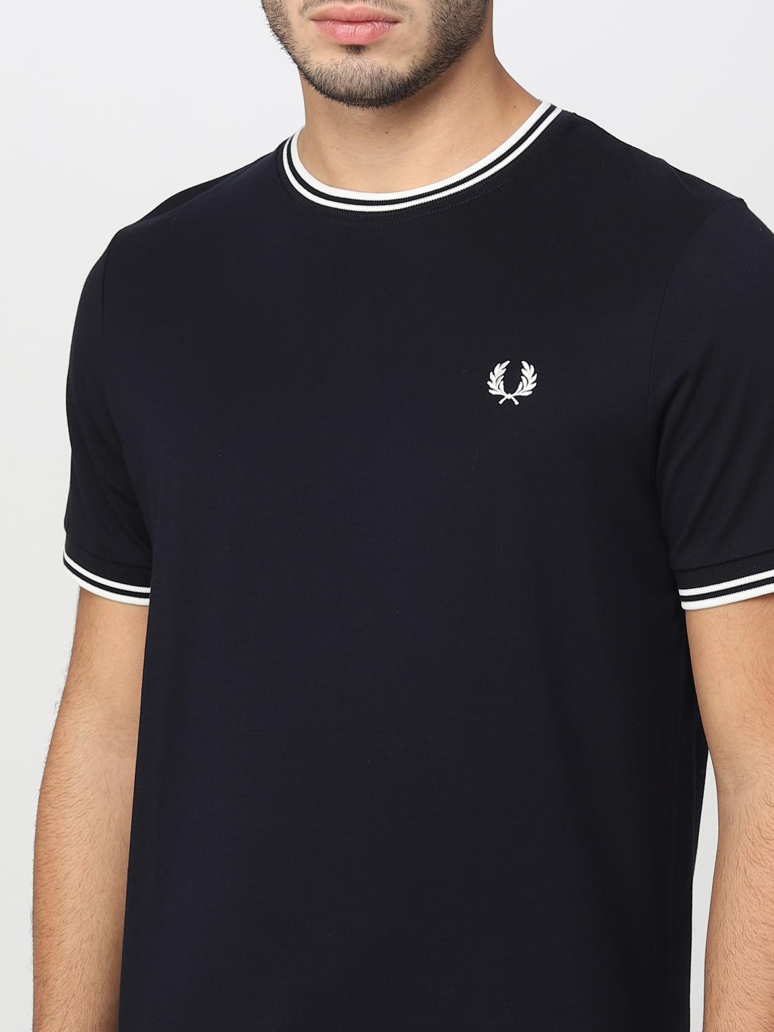 FRED PERRY T-SHIRT: T-shirt homme Fred Perry, Bleu Marine - Img 3