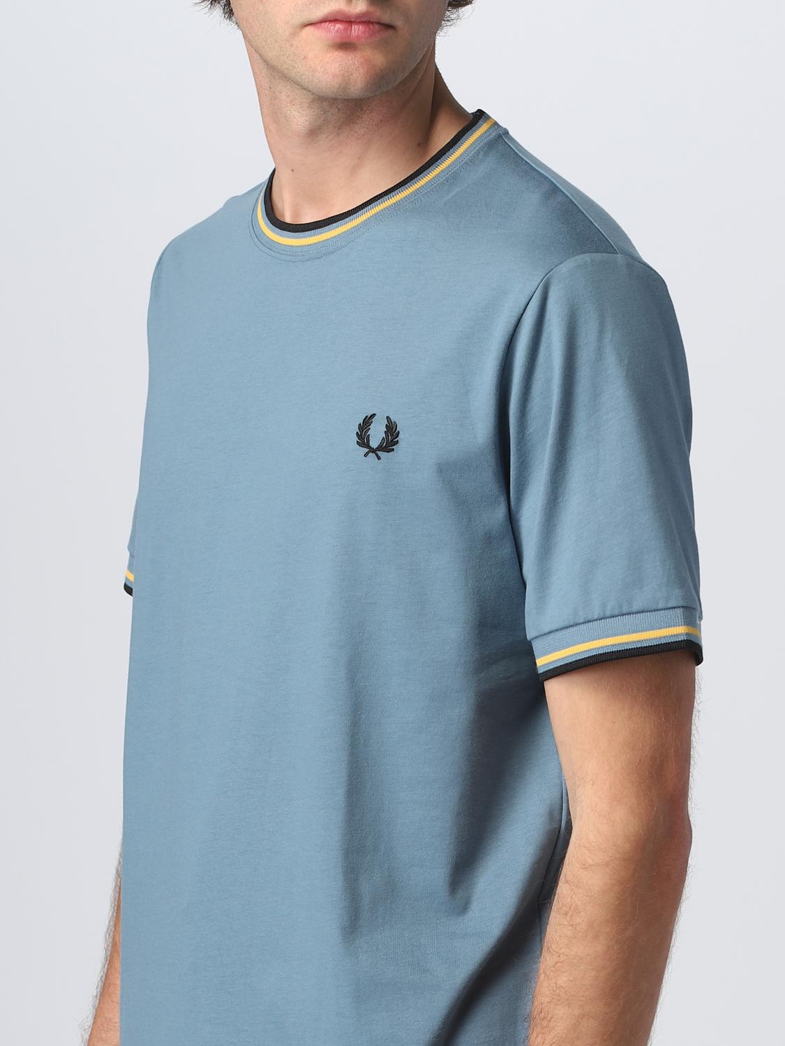 FRED PERRY T-SHIRT: T-shirt men Fred Perry, Blue 1 - Img 3