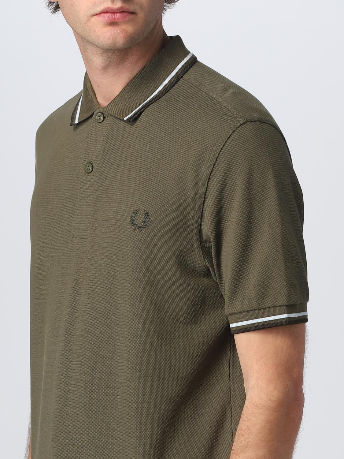 FRED PERRY POLO: Polo Fred Perry in piquet di cotone, Oliva - Img 3