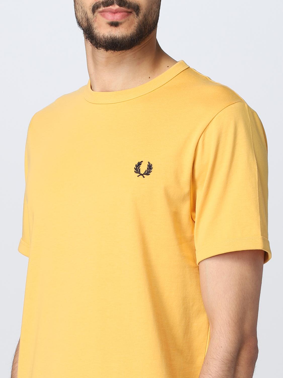 FRED PERRY T-SHIRT: T-shirt men Fred Perry, Yellow - Img 3