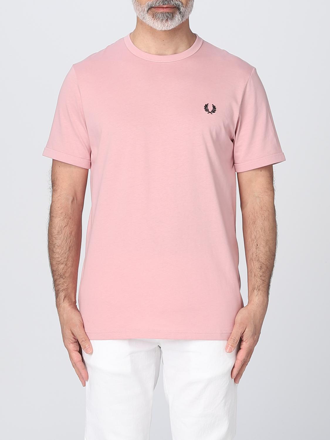 FRED PERRY T-SHIRT: T-shirt men Fred Perry, Pink - Img 1