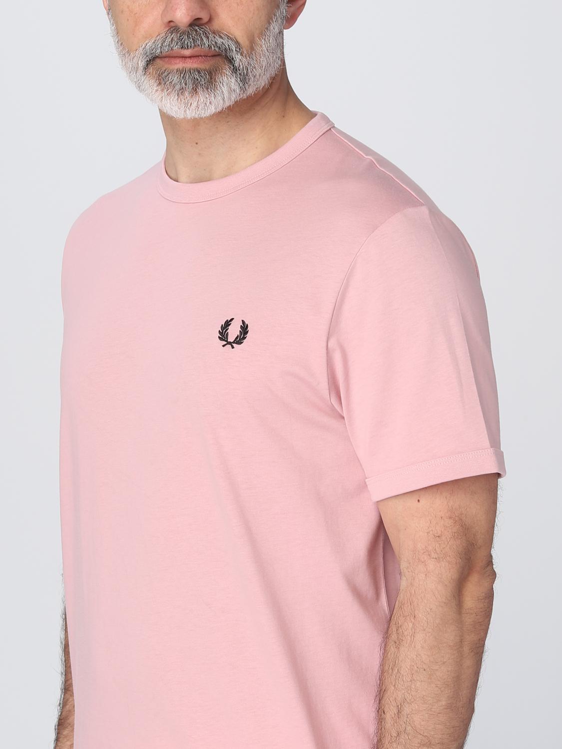 FRED PERRY T-SHIRT: T-shirt men Fred Perry, Pink - Img 3