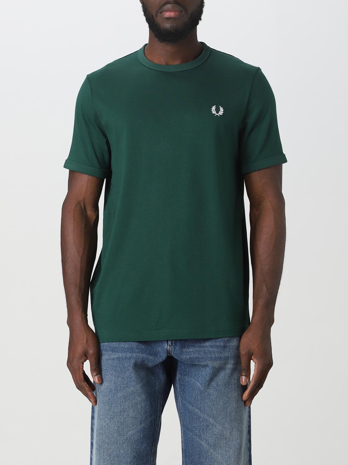 FRED PERRY T-SHIRT: T-shirt herren Fred Perry, Grün - Img 1