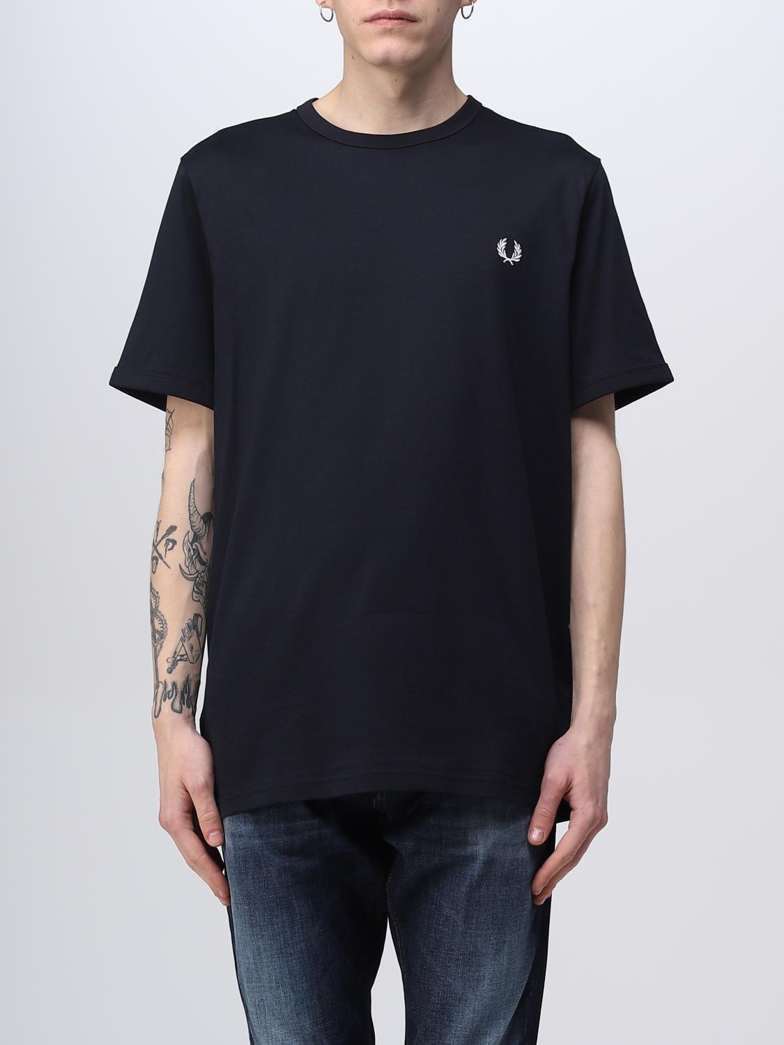 FRED PERRY T-SHIRT: T-shirt men Fred Perry, Navy - Img 1