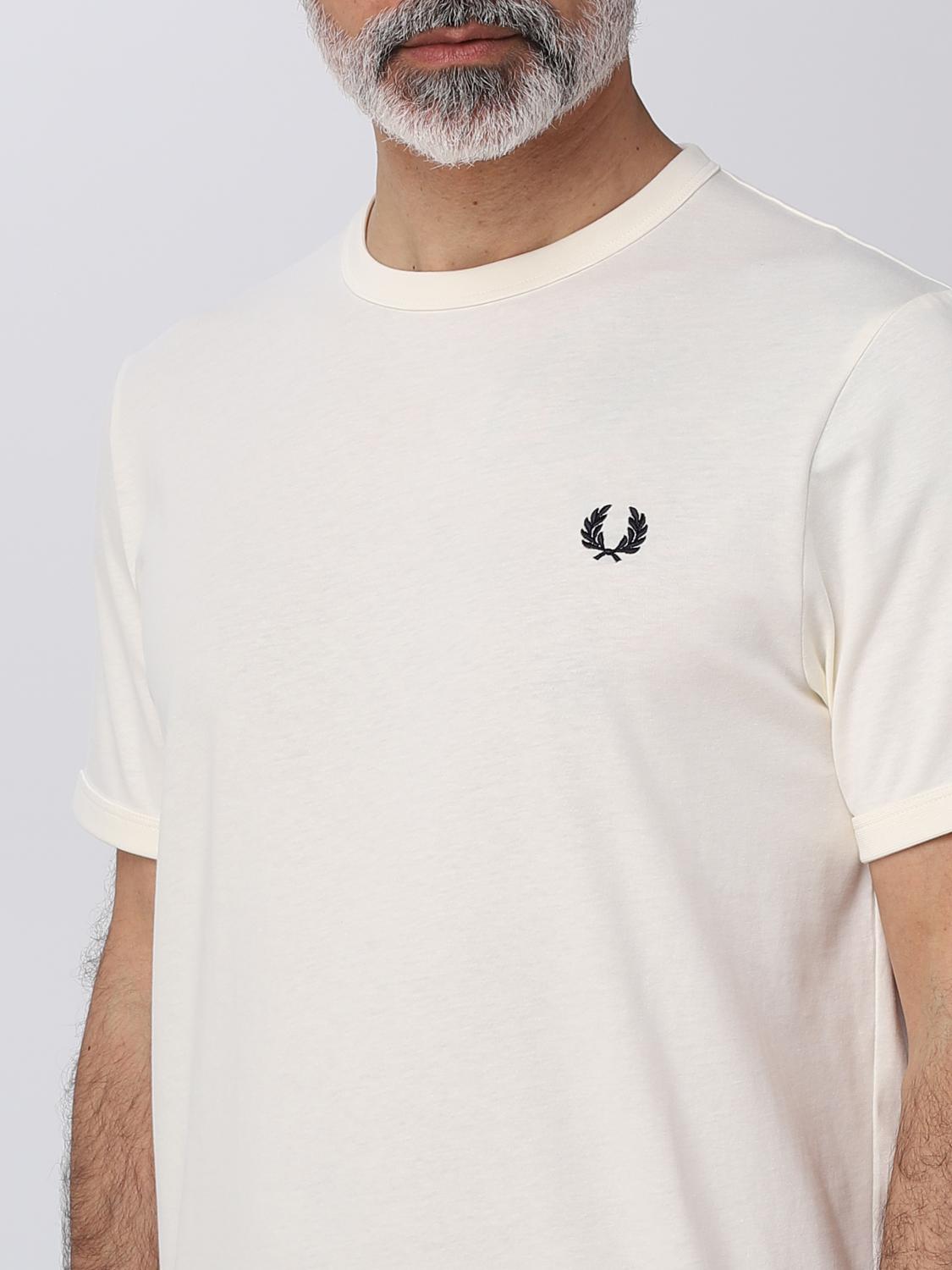 FRED PERRY ФУТБОЛКА: Футболка Мужское Fred Perry, Сливки - Img 3
