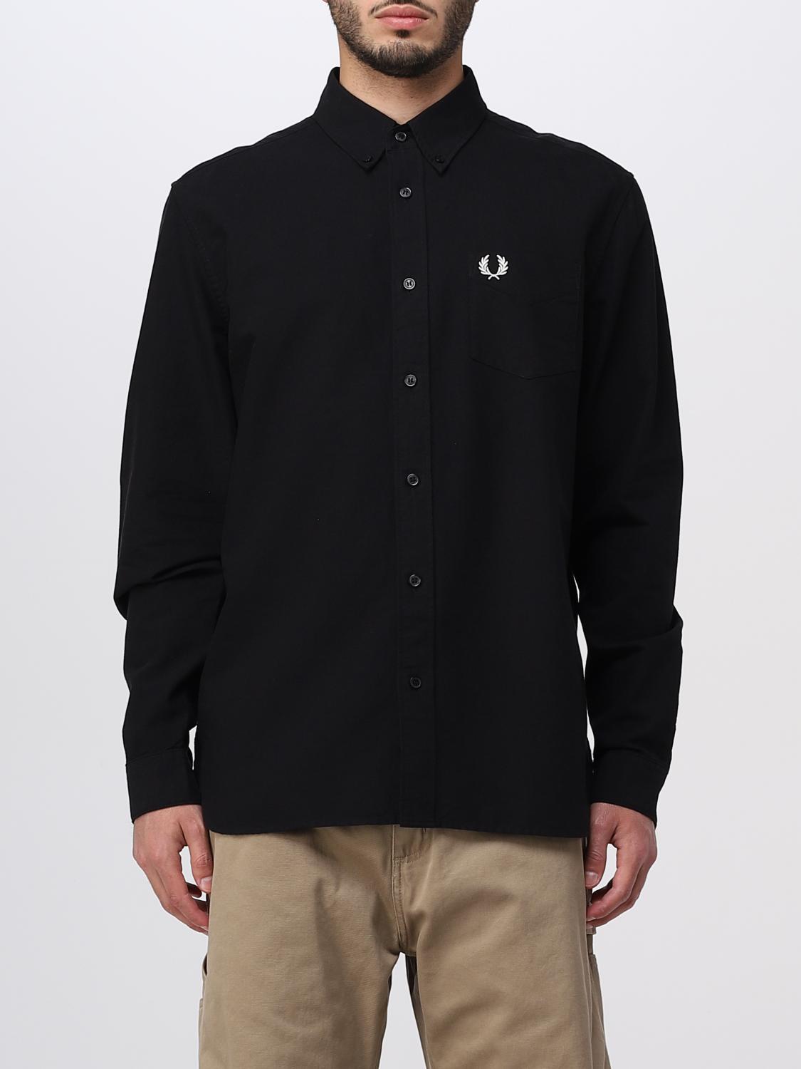 FRED PERRY シャツ: シャツ メンズ Fred Perry, ブラック - Img 1